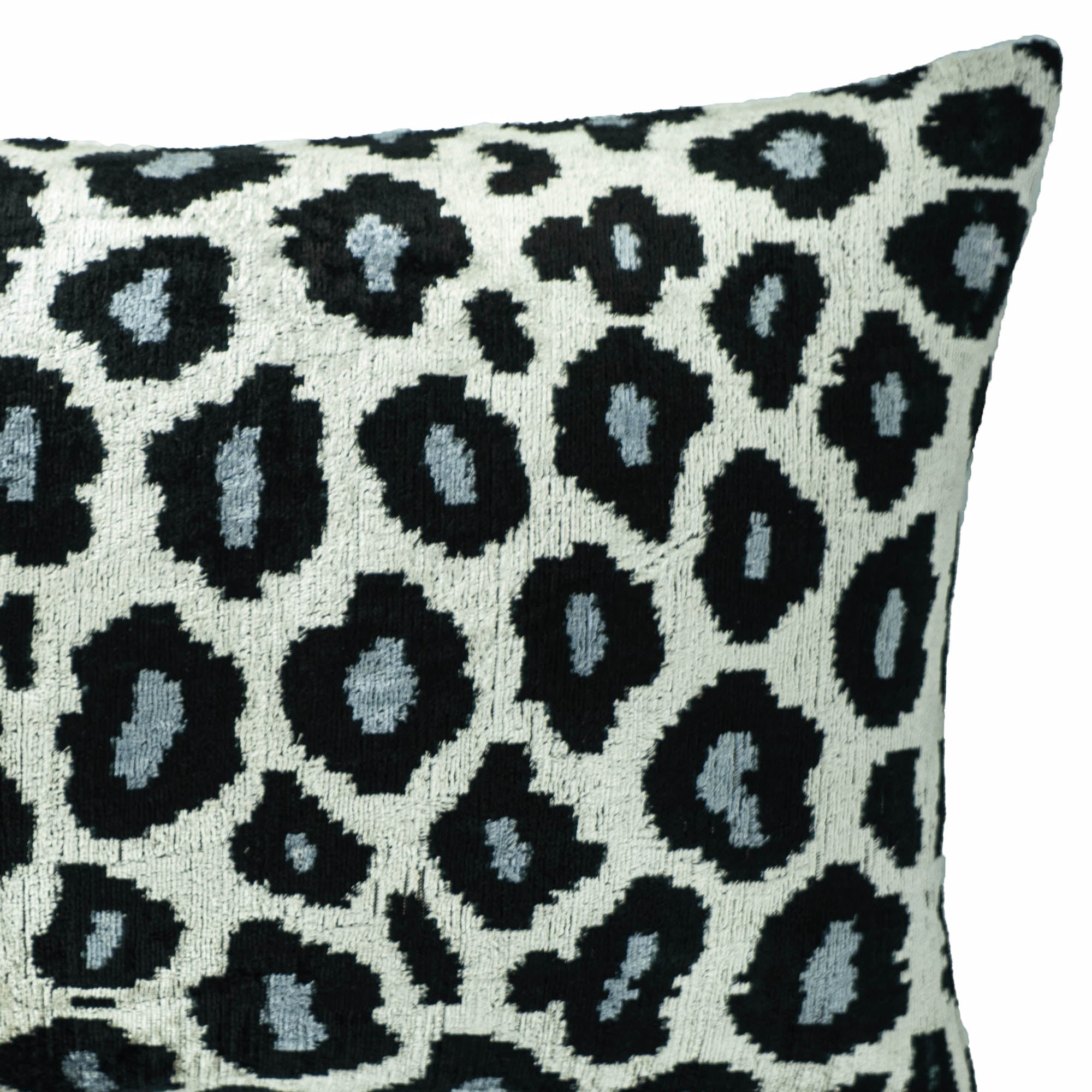 Animal print silk velvet pillow cover by Chouchou Touch, blending traditional craftsmanship and modern style.