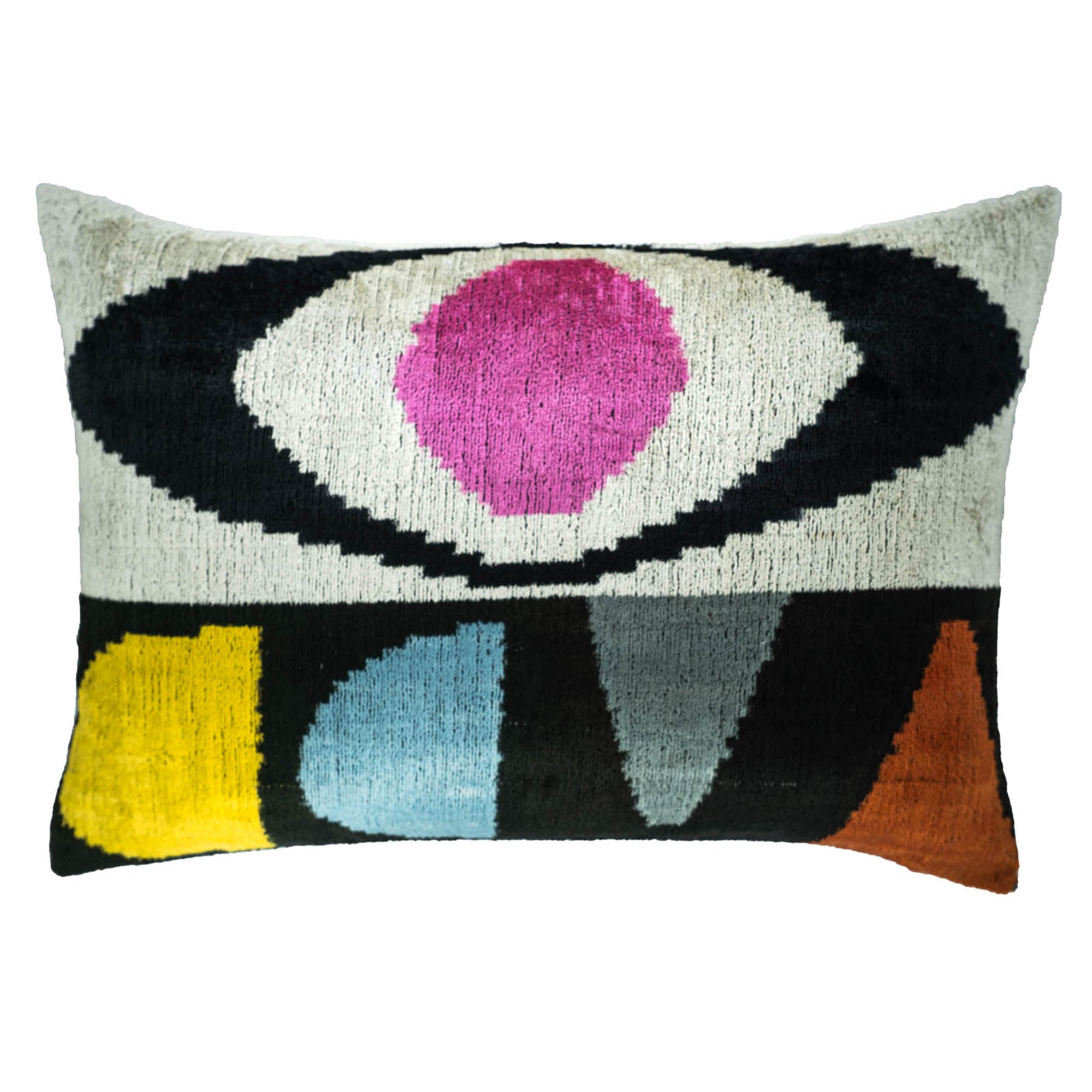 Chouchou Touch Eye of Ra Pillow Cover, blending historical weaving traditions with modern luxury design.