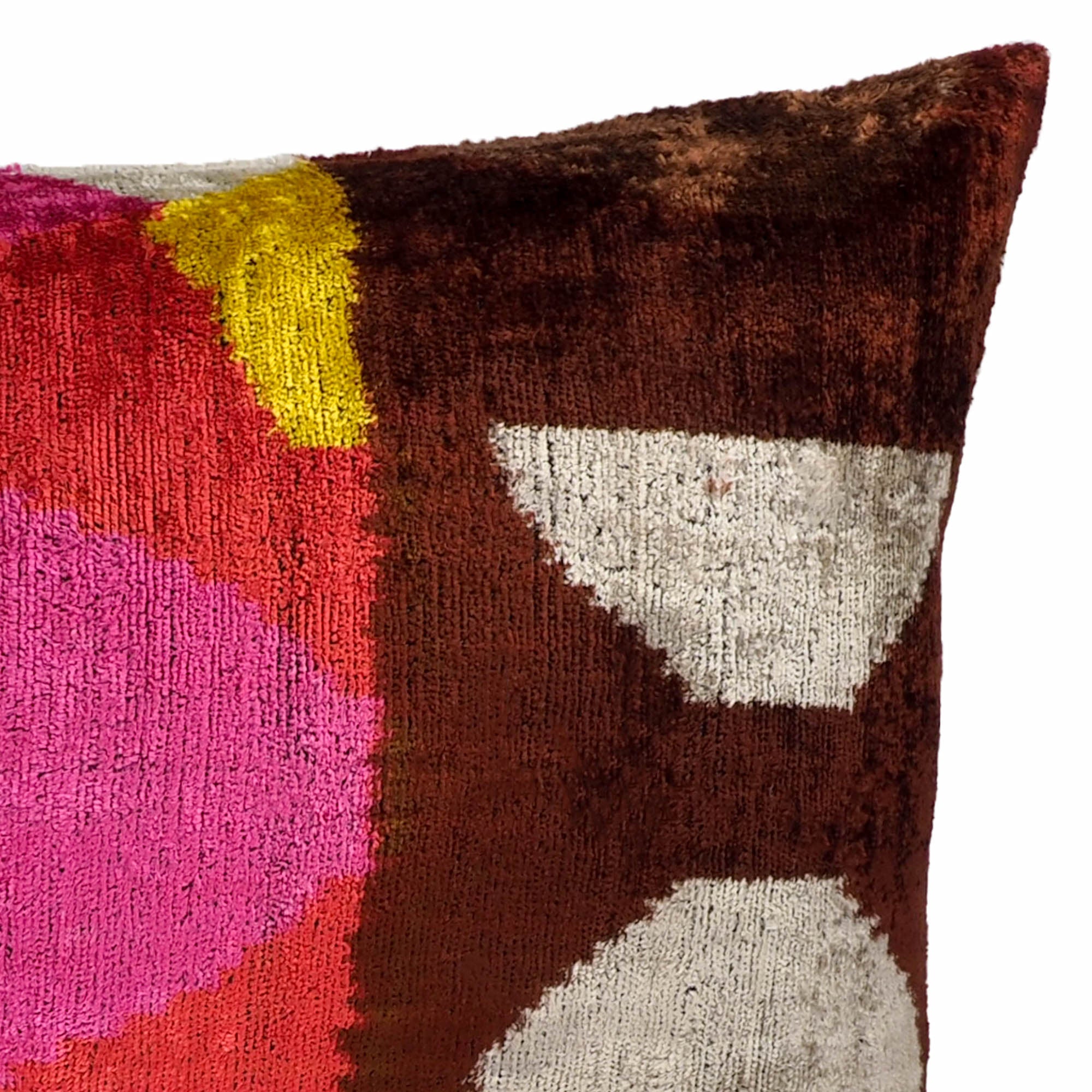 Bali Silk Velvet Ikat Throw Pillow Cover 16 X 24