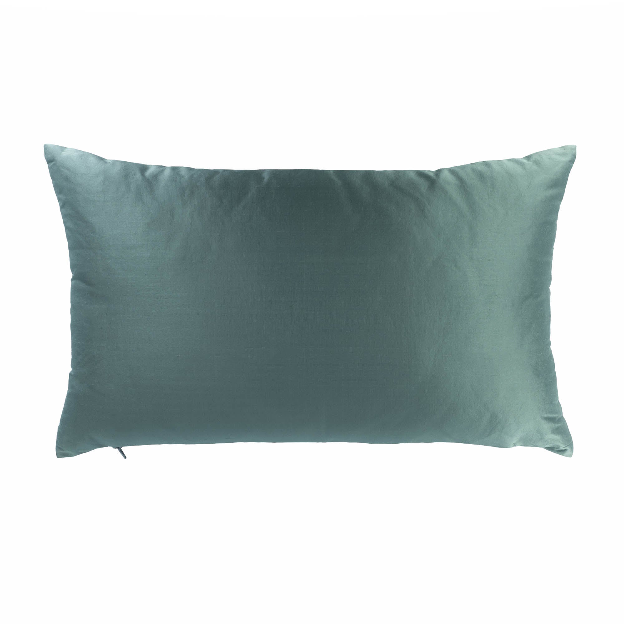 Elegant 12" x 20" Bara Throw Pillow Cover, with hand-embroidered flowers on satin and cotton fabric, perfect for a classic and luxurious look.