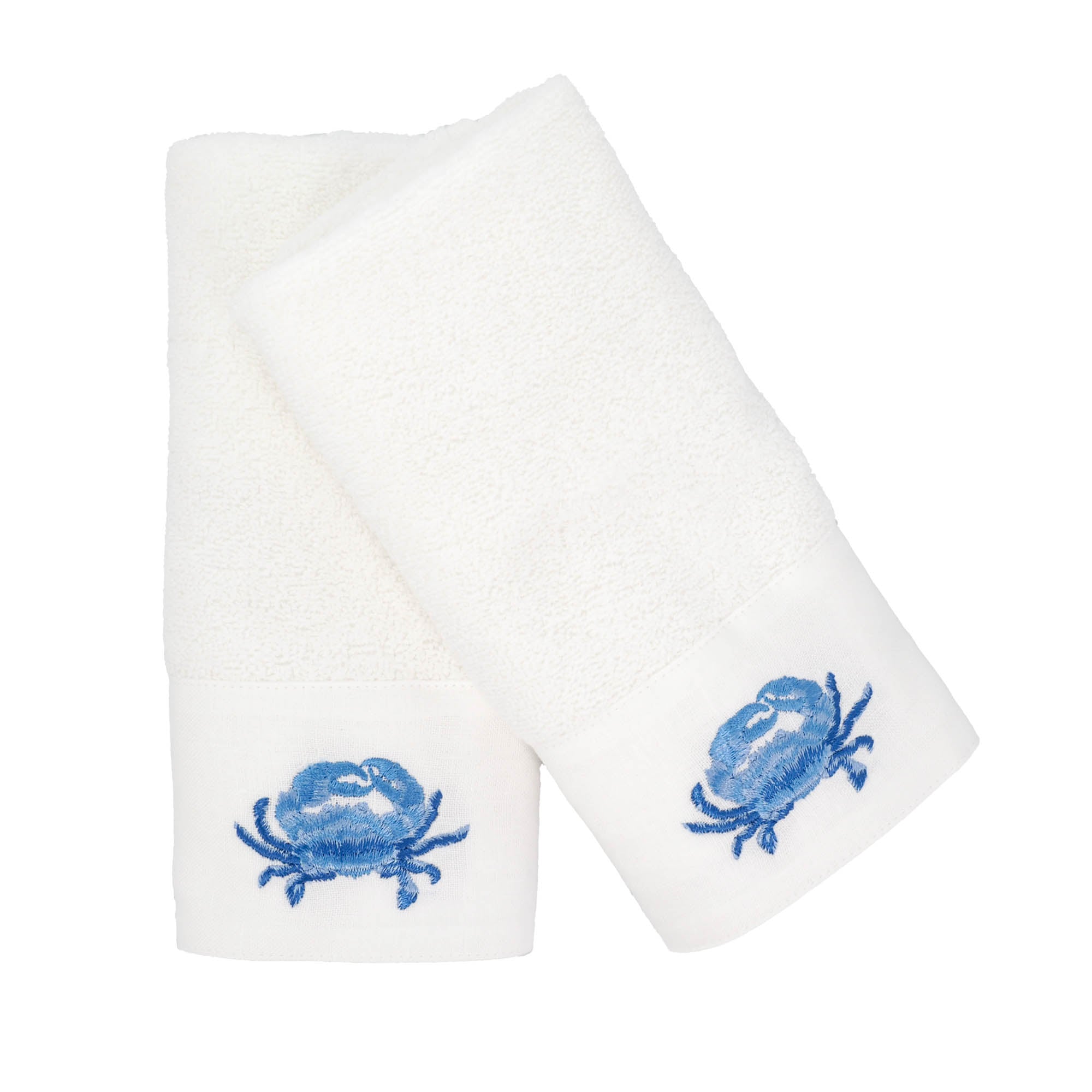 Blue Crab Guest Towels 12 X 12 Set of 2