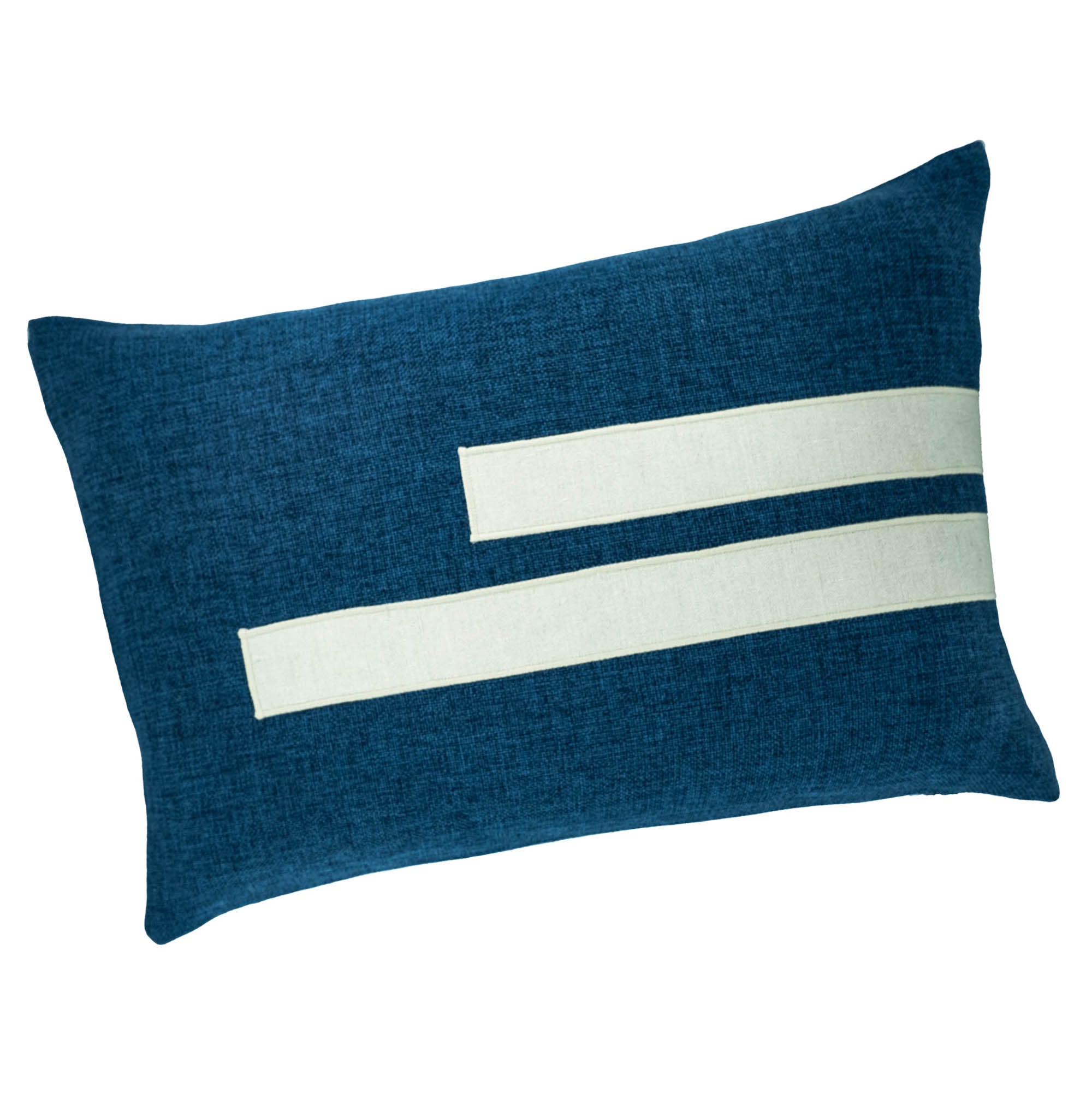Lightweight and stylish Chios Pillow Cover with a blue and white design, ideal for adding elegance to sofas.