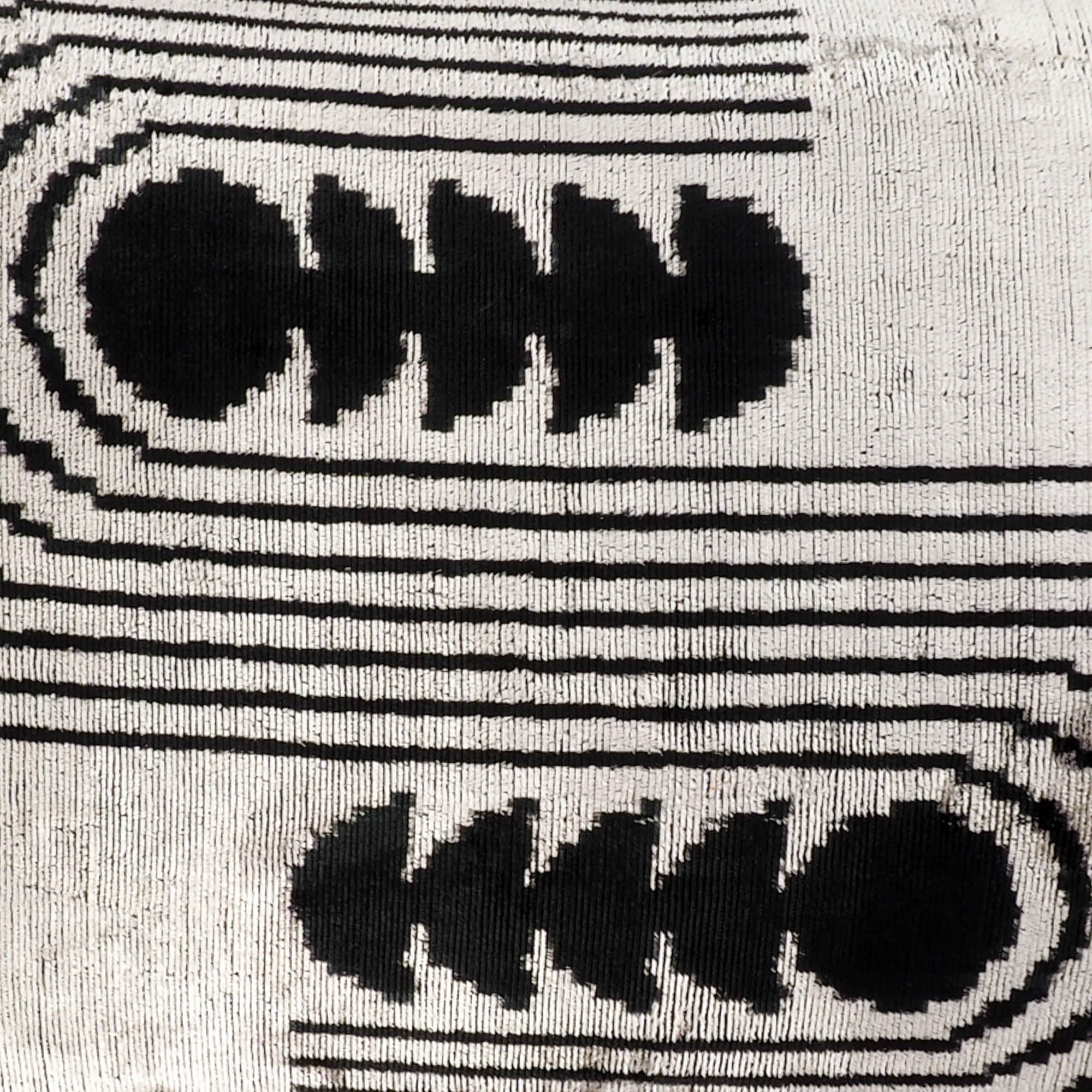 Chouchou Touch Art Deco Ikat Throw Pillow Cover, 16 x 24, made from 100% pure silk velvet with vibrant, handwoven Art Deco Ikat patterns for an elegant accent.