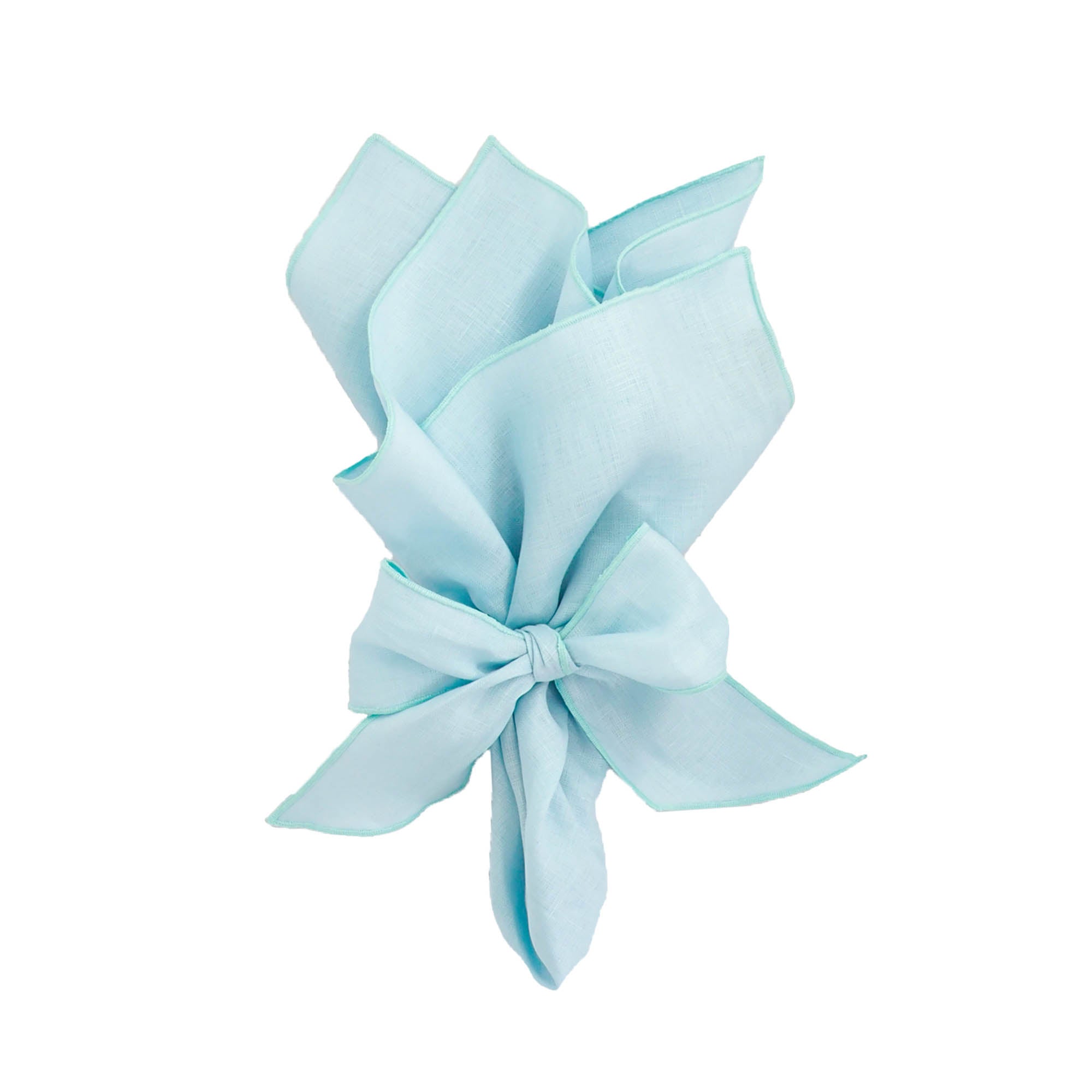 luxury handmade green linen napkin with same fabric ring ideal for everyday and special occasions