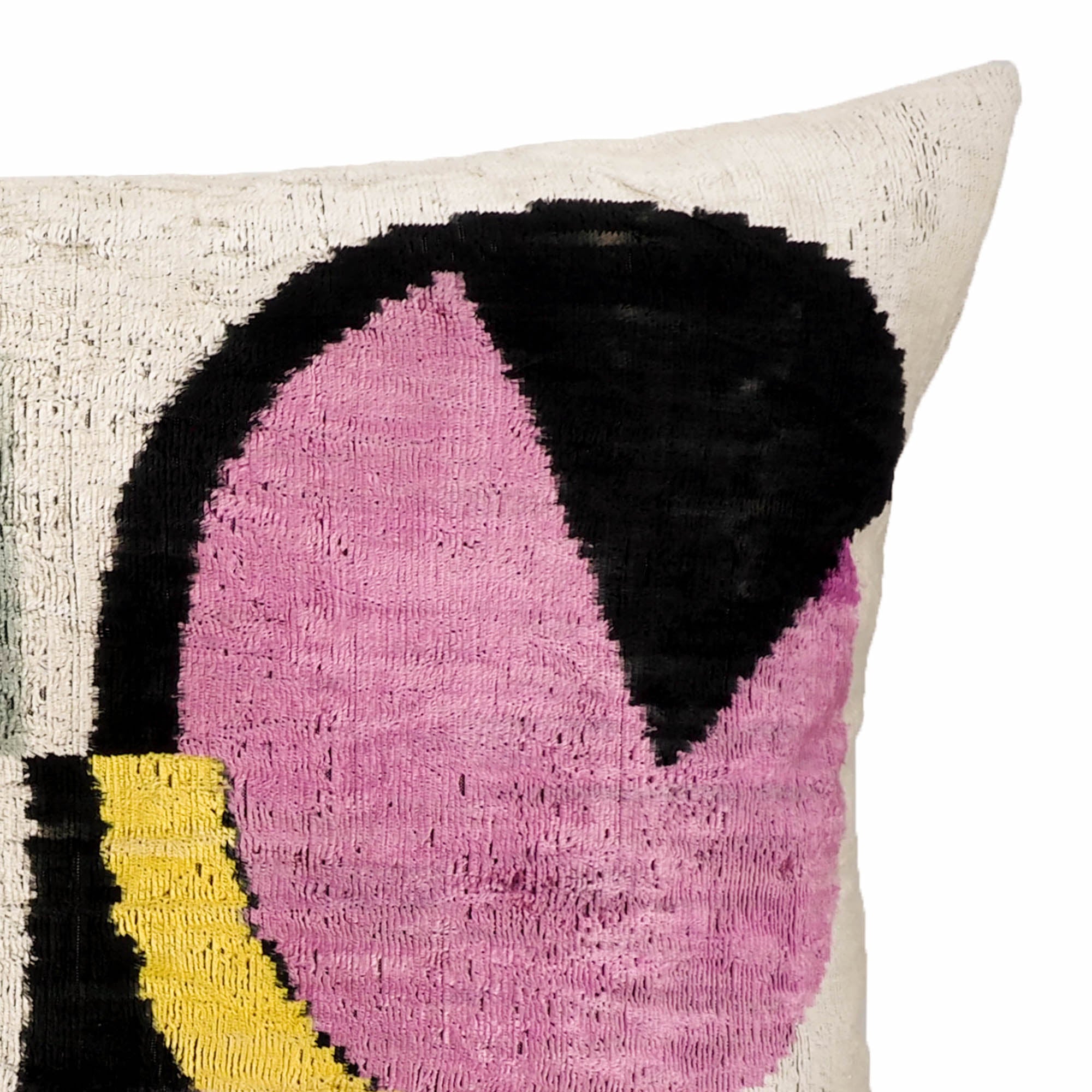 Chouchou Touch Hedwig Silk Velvet Ikat Pillow Cover, 16 x 24, with elegant silk velvet and traditional Ikat weaving, perfect for adding a touch of sophistication to your decor.