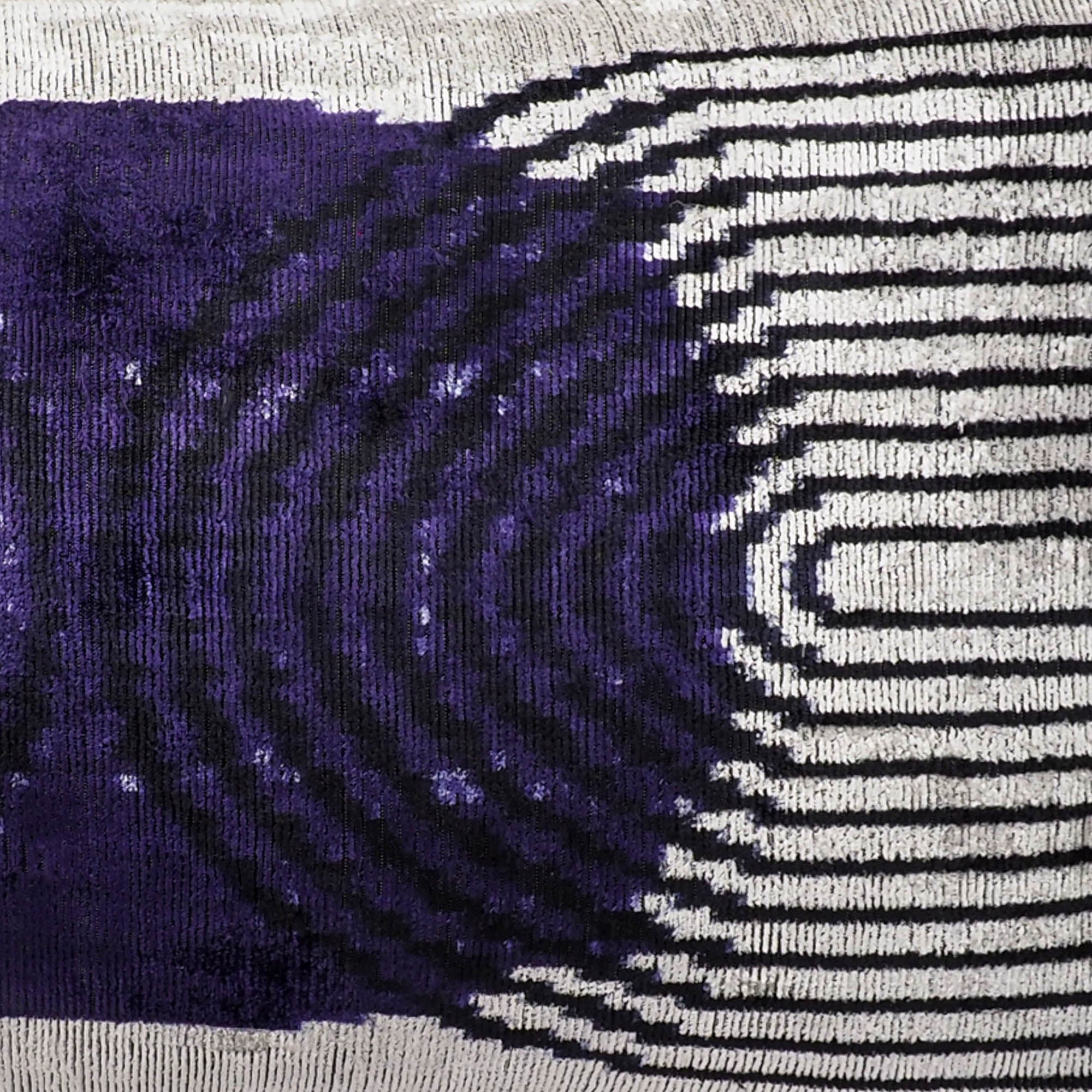 Chouchou Touch Infinity Ikat Pillow Cover, 16 x 24, combining centuries-old Ikat techniques with contemporary flair in premium silk velvet fabric.