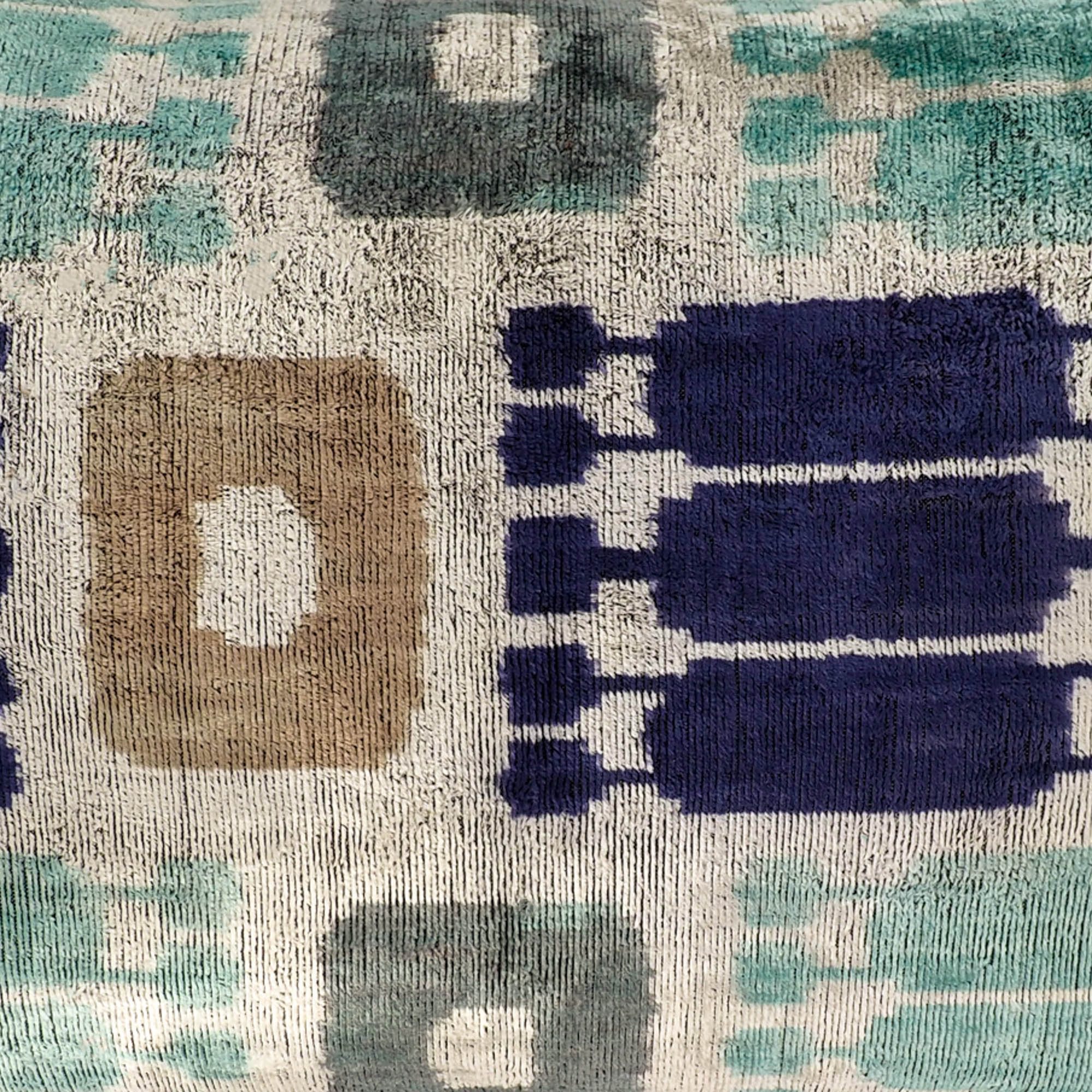 Chouchou Touch Manchester Silk Velvet Ikat Pillow, 16 x 24, blending the elegance of silk velvet with intricate Ikat patterns for a luxurious home accent.