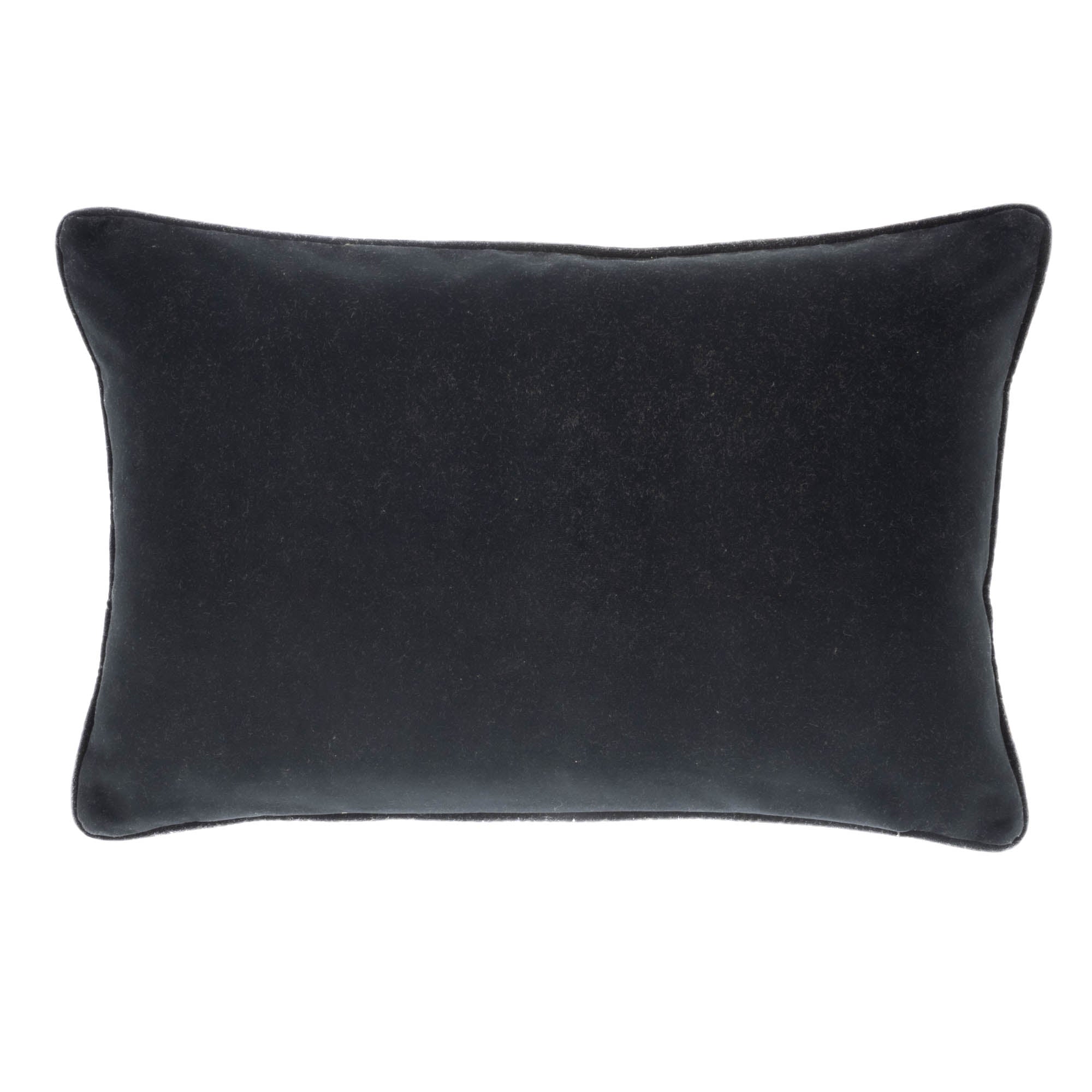 Chouchou Touch silk velvet Milano Pillow Cover with a minimalist black and white design for refined decor.