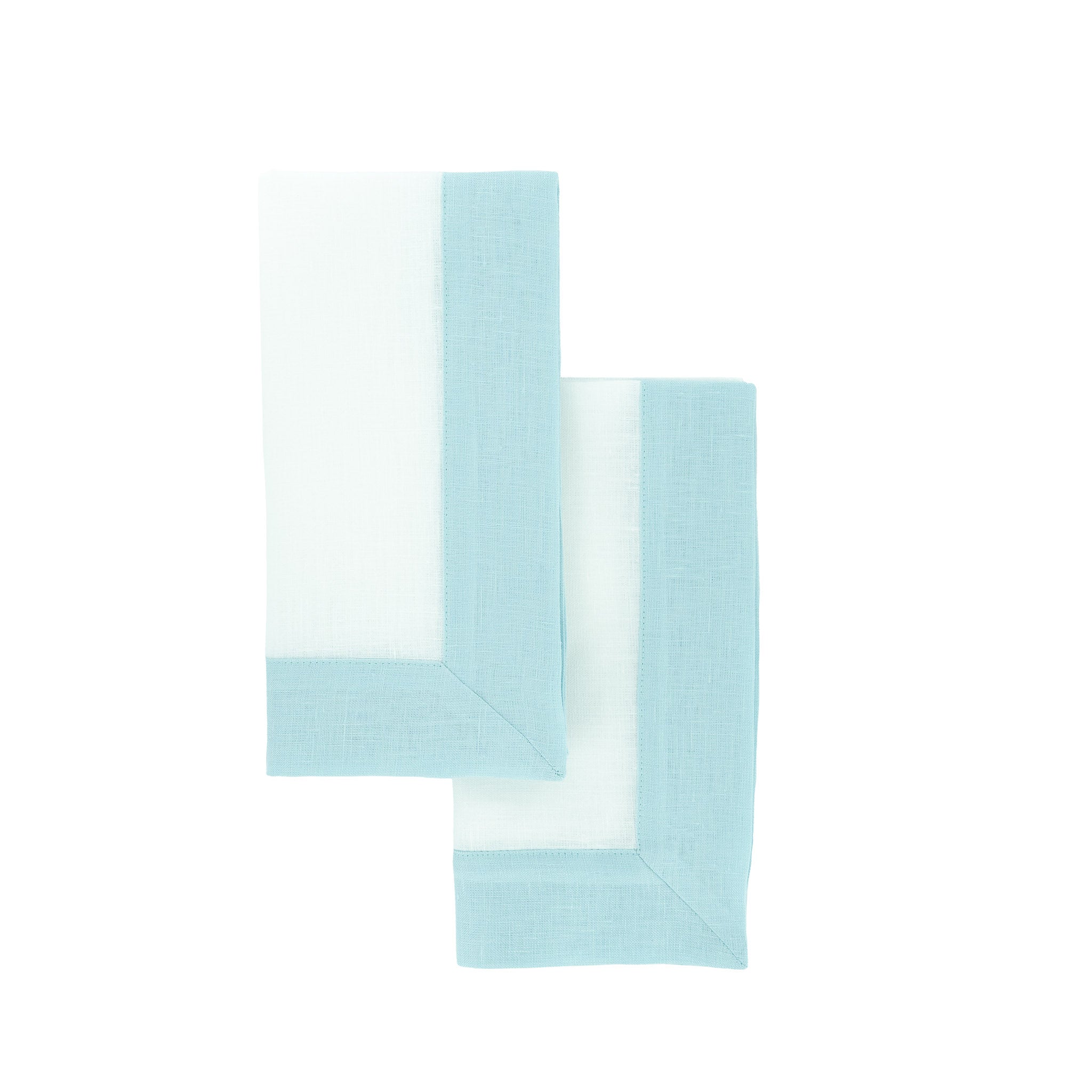 Luxurious mint linen napkins, offering a fresh, soft touch to any tabletop decor.