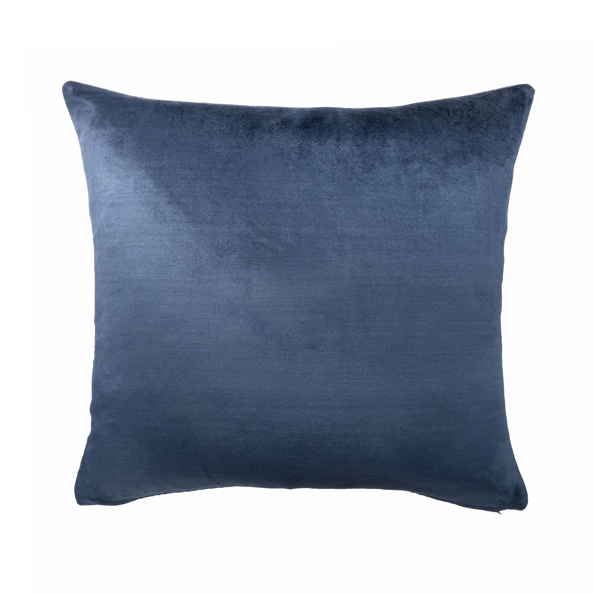 Back side of Navy Bee Silk Velvet Pillow Cover with golden be a embellishment in smooth navy silk velvet with elegant texture and hidden zipper by ChouChou Touch