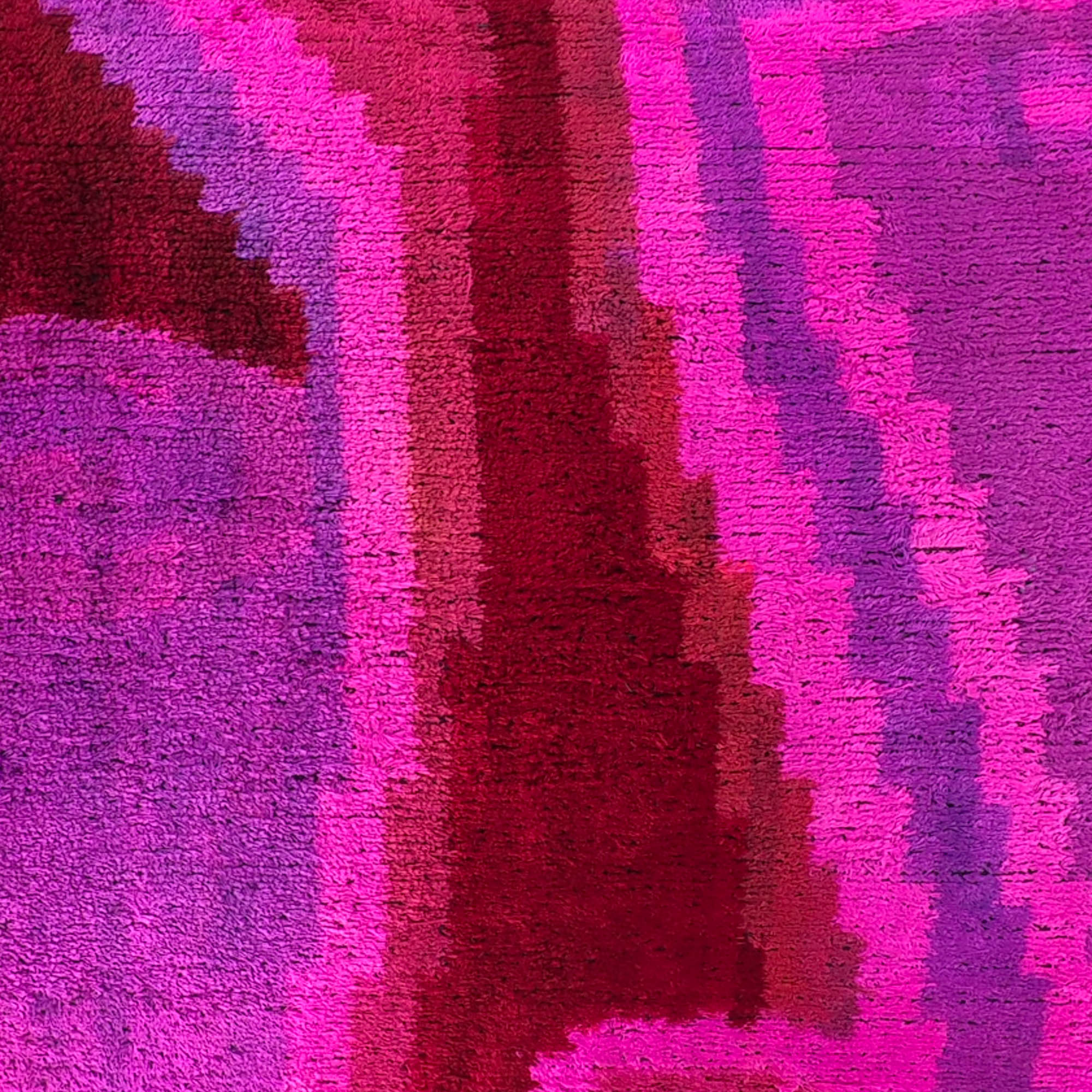 Chouchou Touch Platon Silk Velvet Ikat Pillow Cover, 16 x 24, combining centuries-old Ikat weaving techniques with modern silk velvet, creating a stunning decorative pillow.