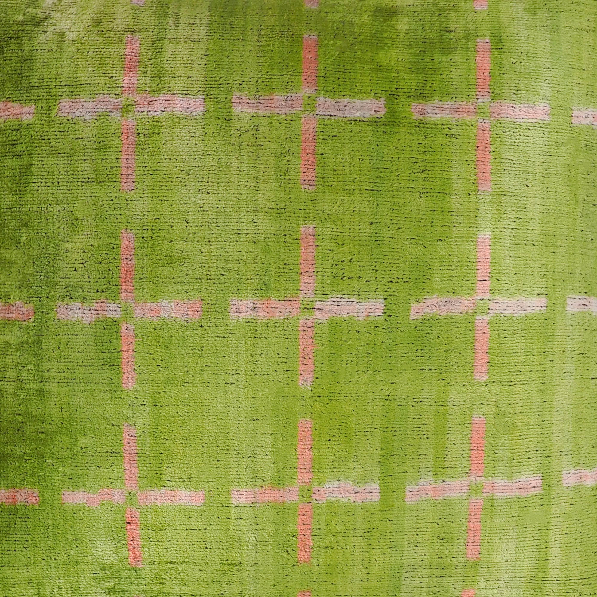 Close-up of the Chouchou Touch Positive Ikat Pillow Cover, showcasing luxurious silk velvet and intricate design.