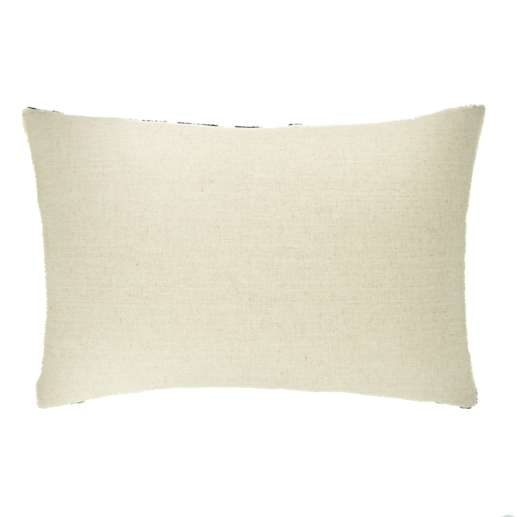 Reflections pillow in 100% pure silk velvet with an abstract geometric design in navy blue and white, perfect for elegant decor.