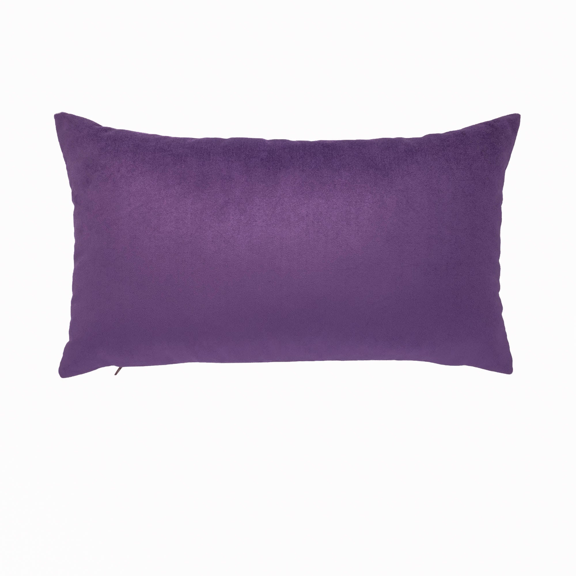 Chouchou Touch Satin Throw Pillow Cover, 12" x 20", with detailed hand-embroidery of floral motifs, perfect for a royal and refined look.