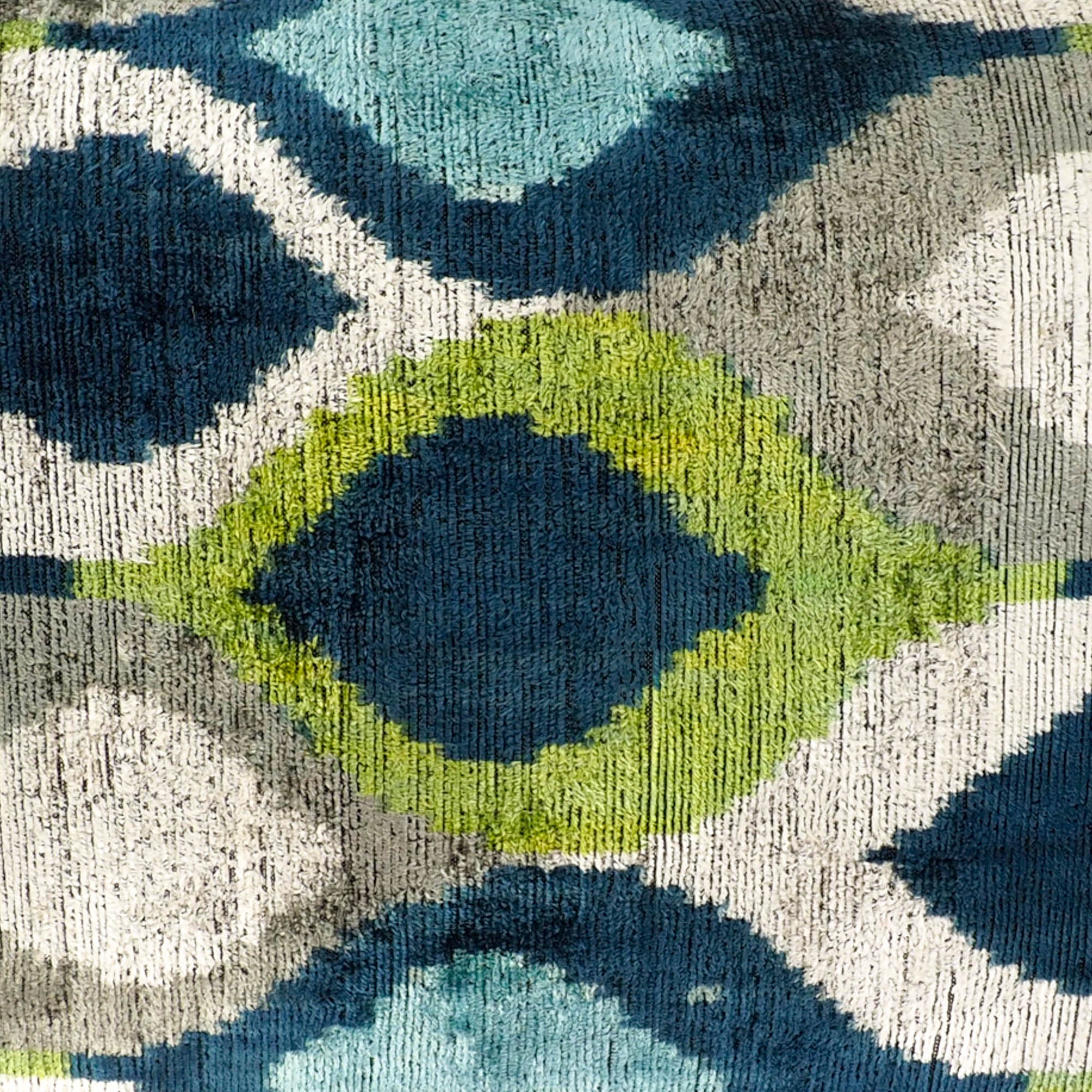 Sherwood Silk Velvet Ikat Pillow, 16 x 24, combining traditional Ikat craftsmanship with contemporary silk velvet for a unique, stylish home accent.