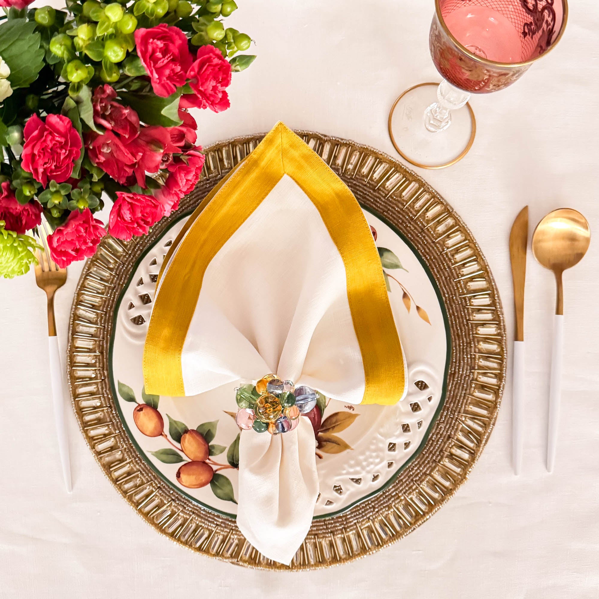 Yellow Diamonds Placemats Set of 2