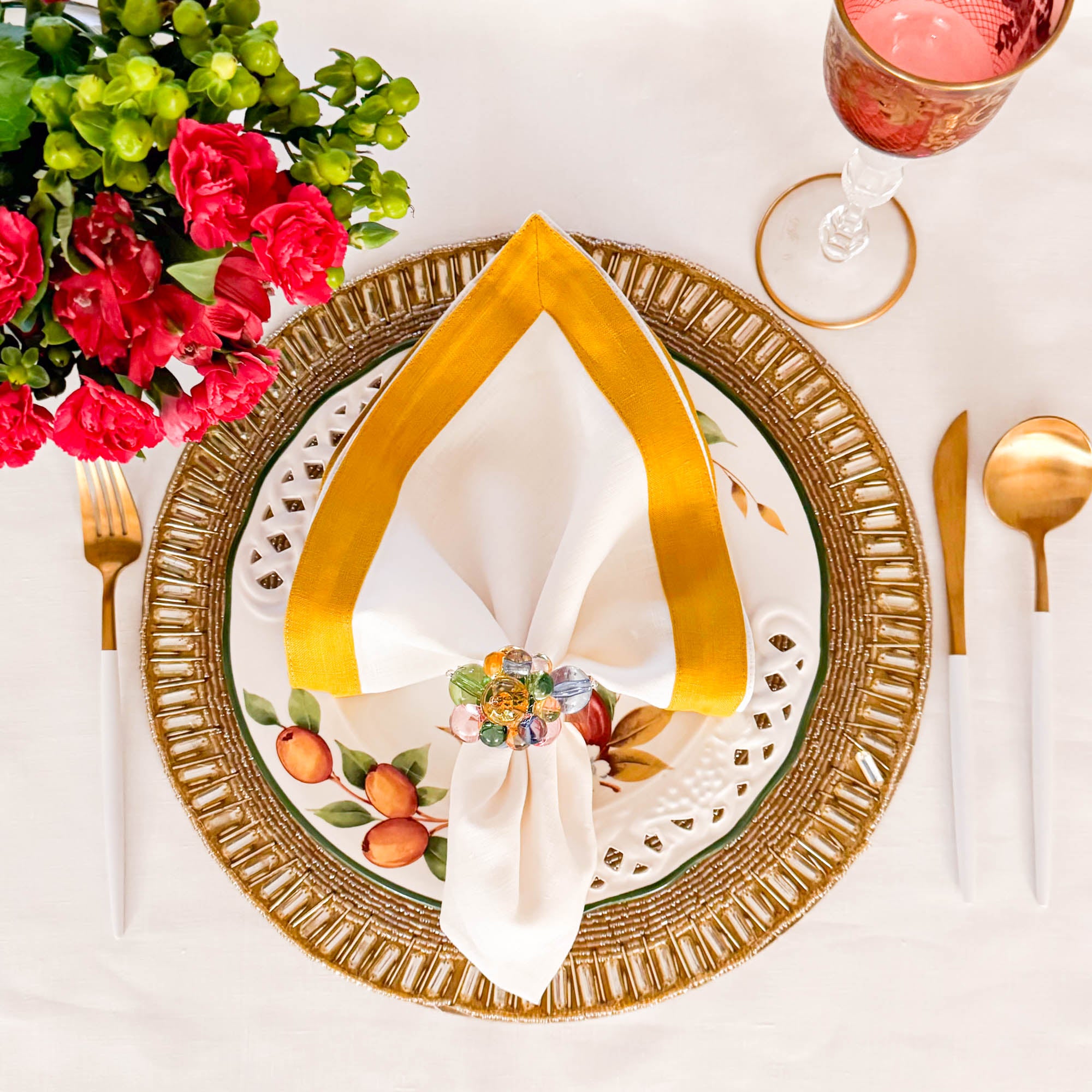Yellow Diamonds Placemats Set of 2
