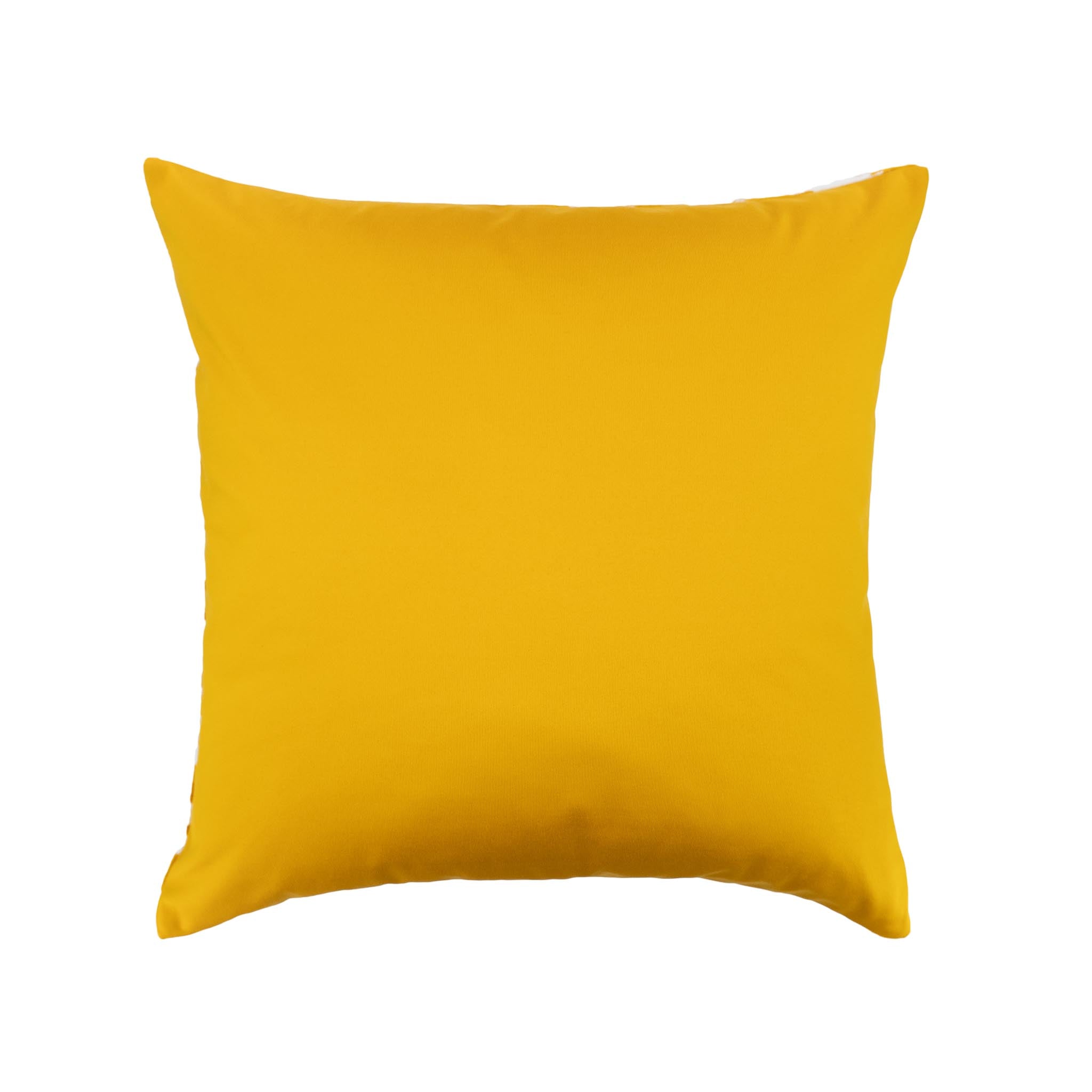 Luxurious silk velvet ikat pillow with a yellow chevron pattern, perfect for adding a bold accent.