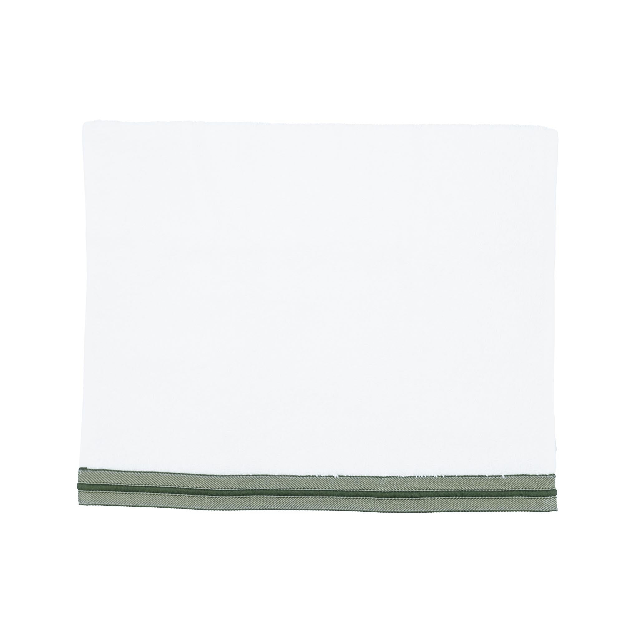 Guest Towels With Green Borders, Set of 2