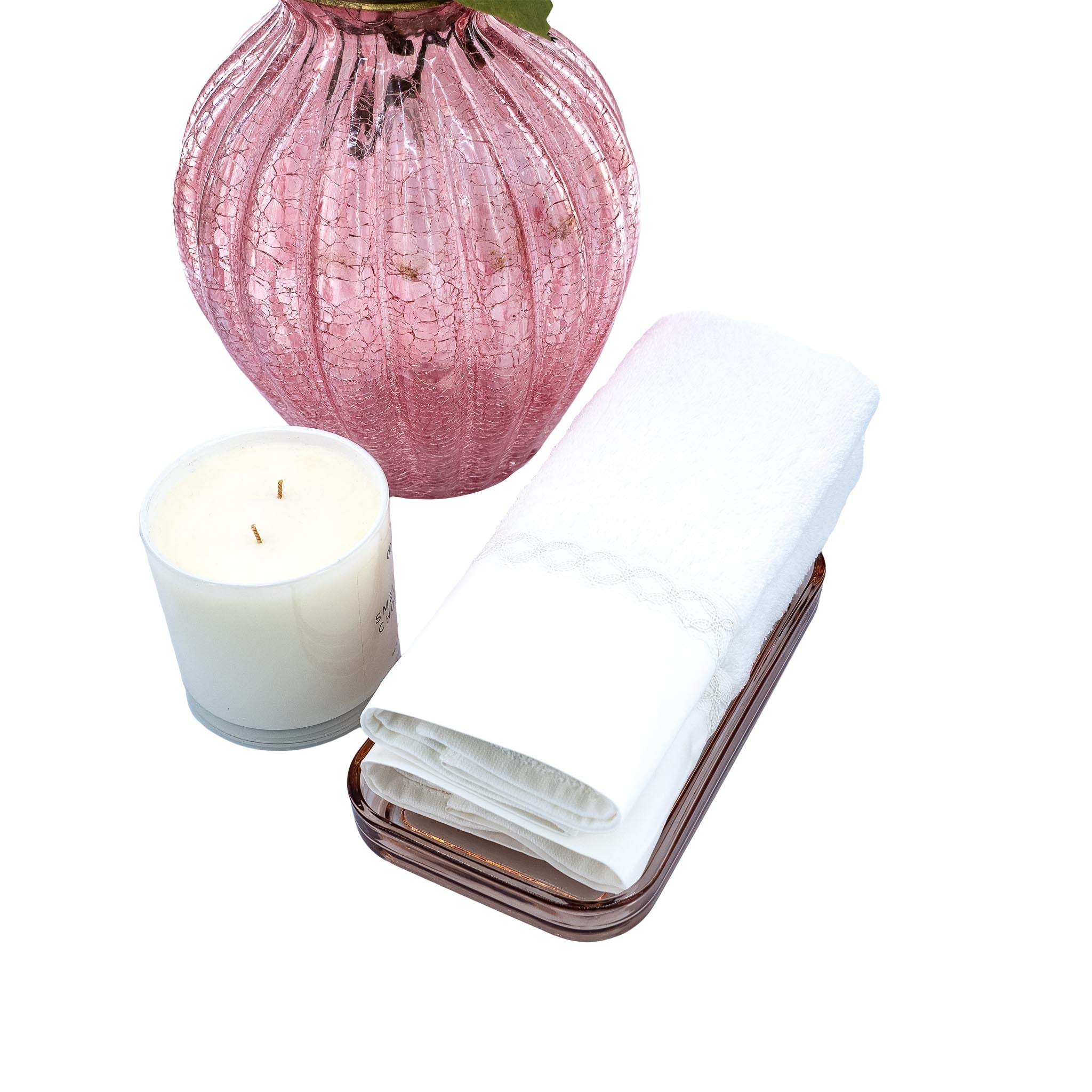 Guest Towels With Lace Borders Set of 2