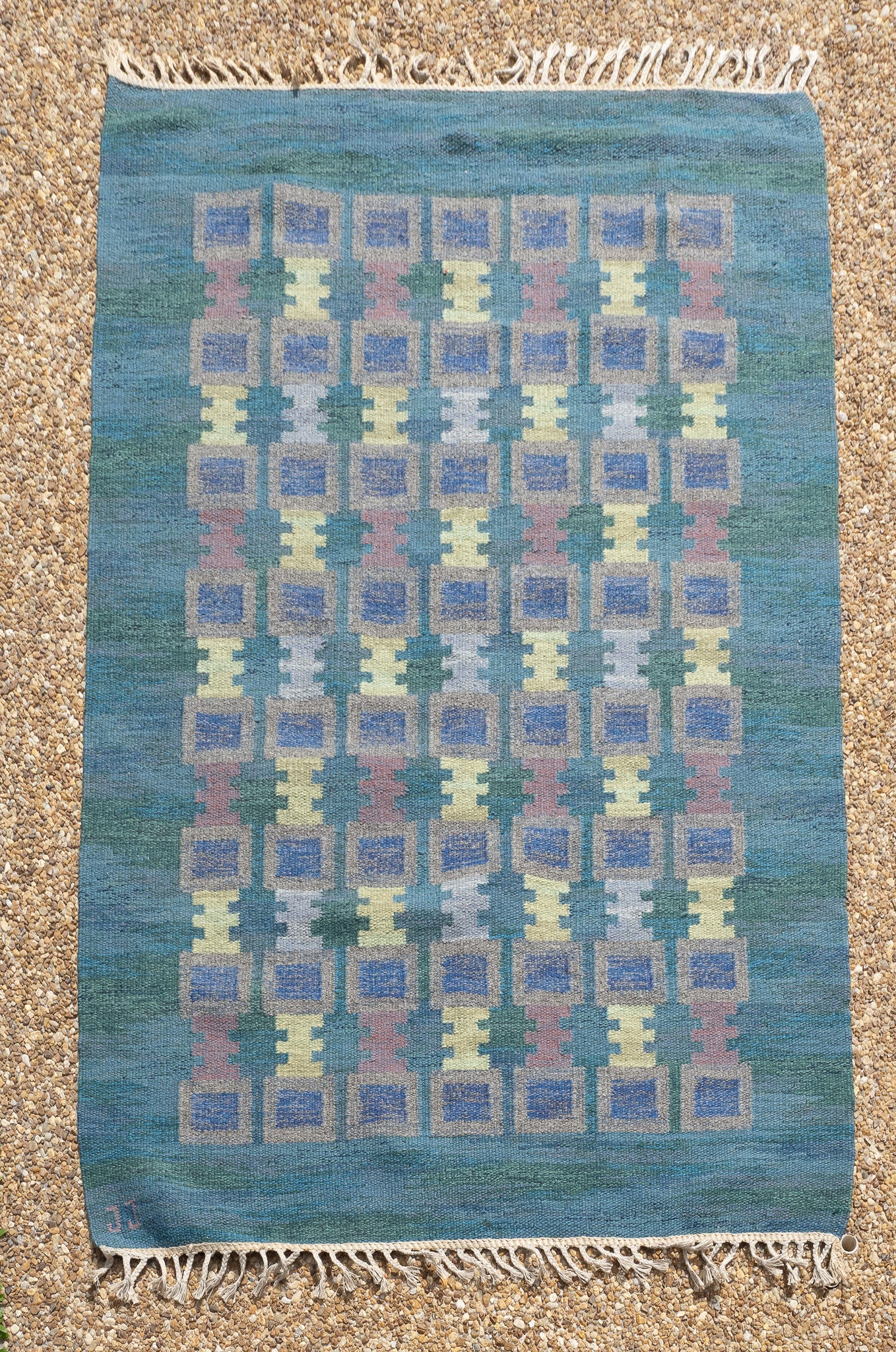 Swedish Mid Century Rug by Judith Johansson, 5' X 7'