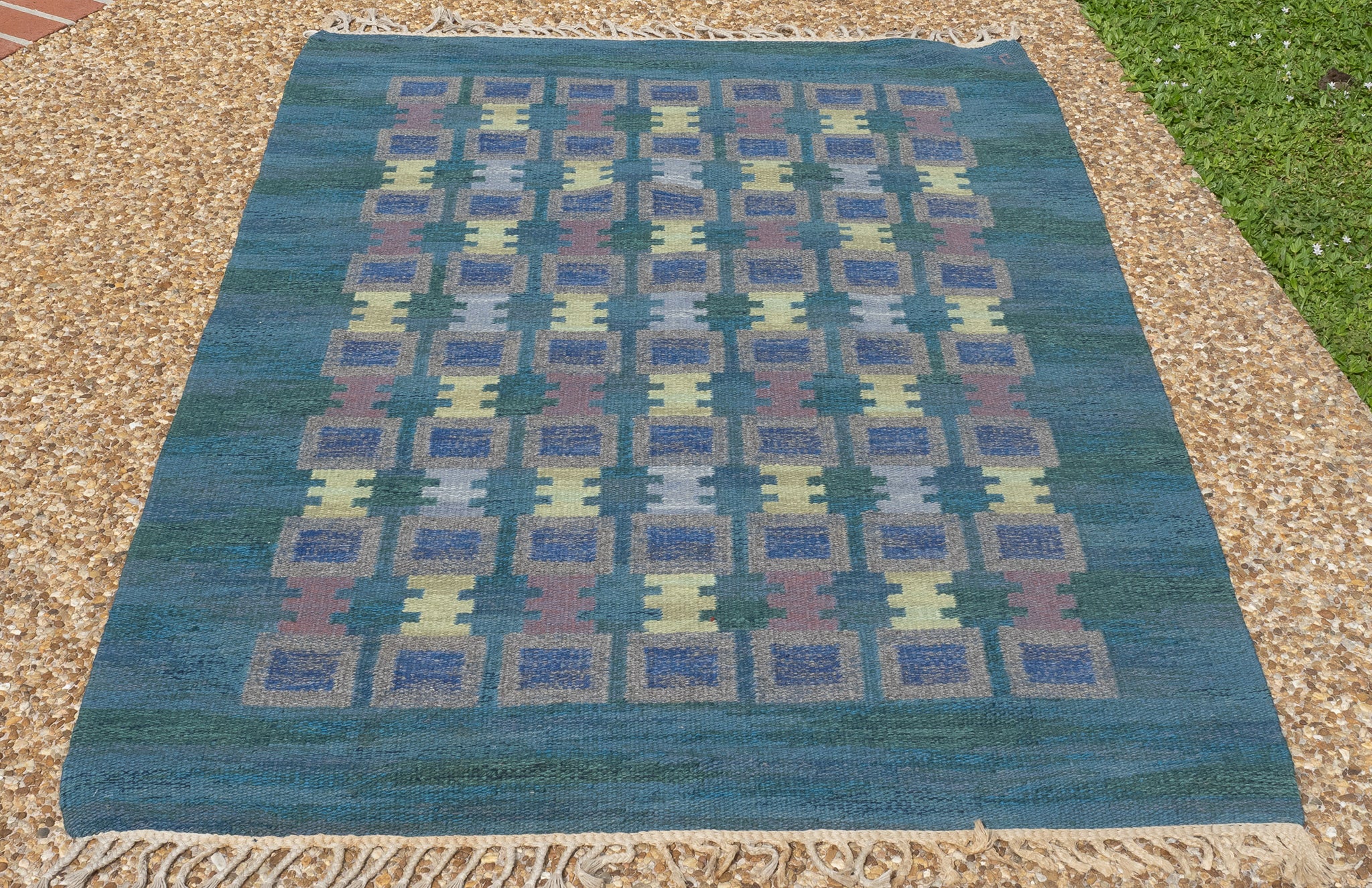 Swedish Mid Century Rug by Judith Johansson, 5' X 7'