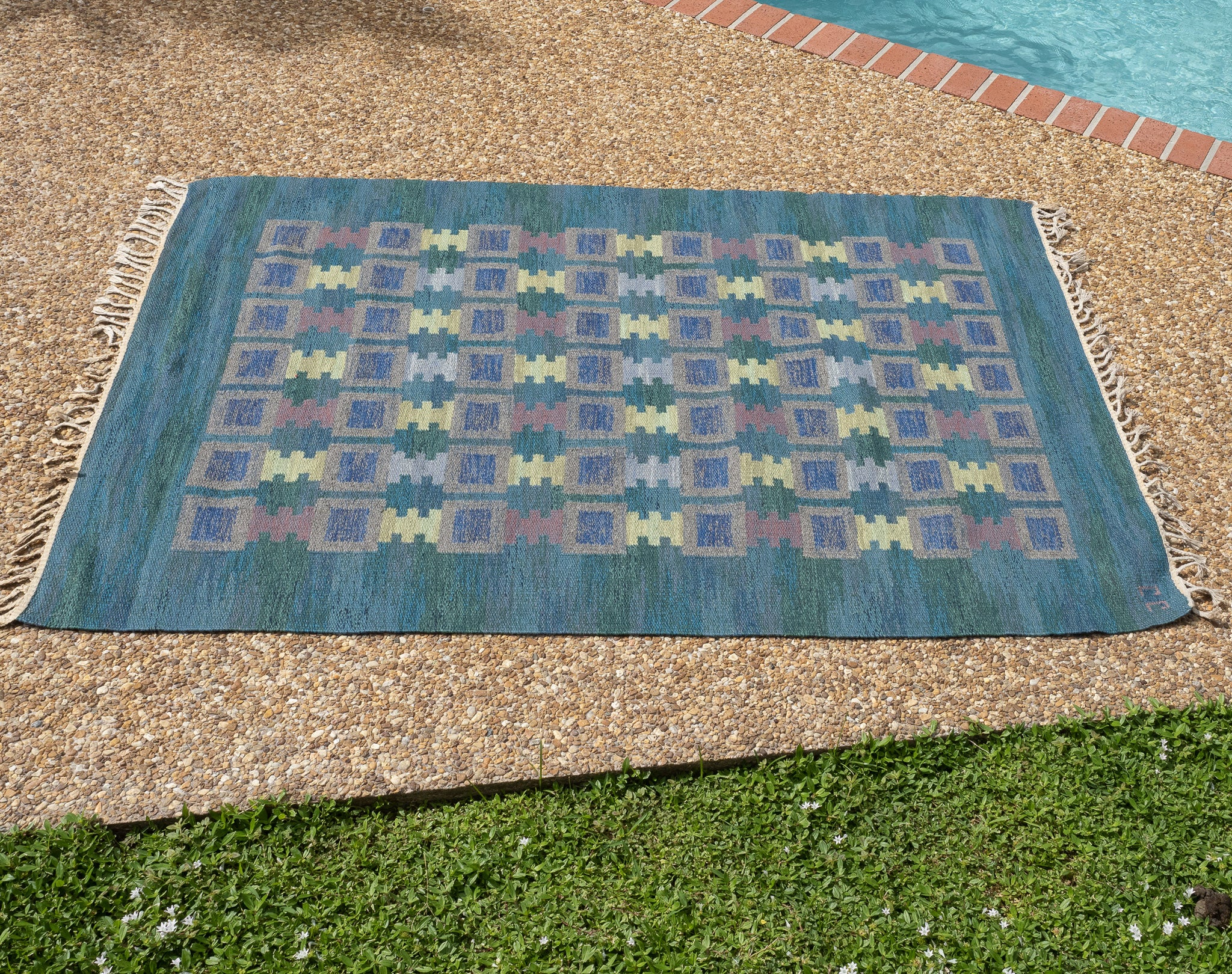 Swedish Mid Century Rug by Judith Johansson, 5' X 7'