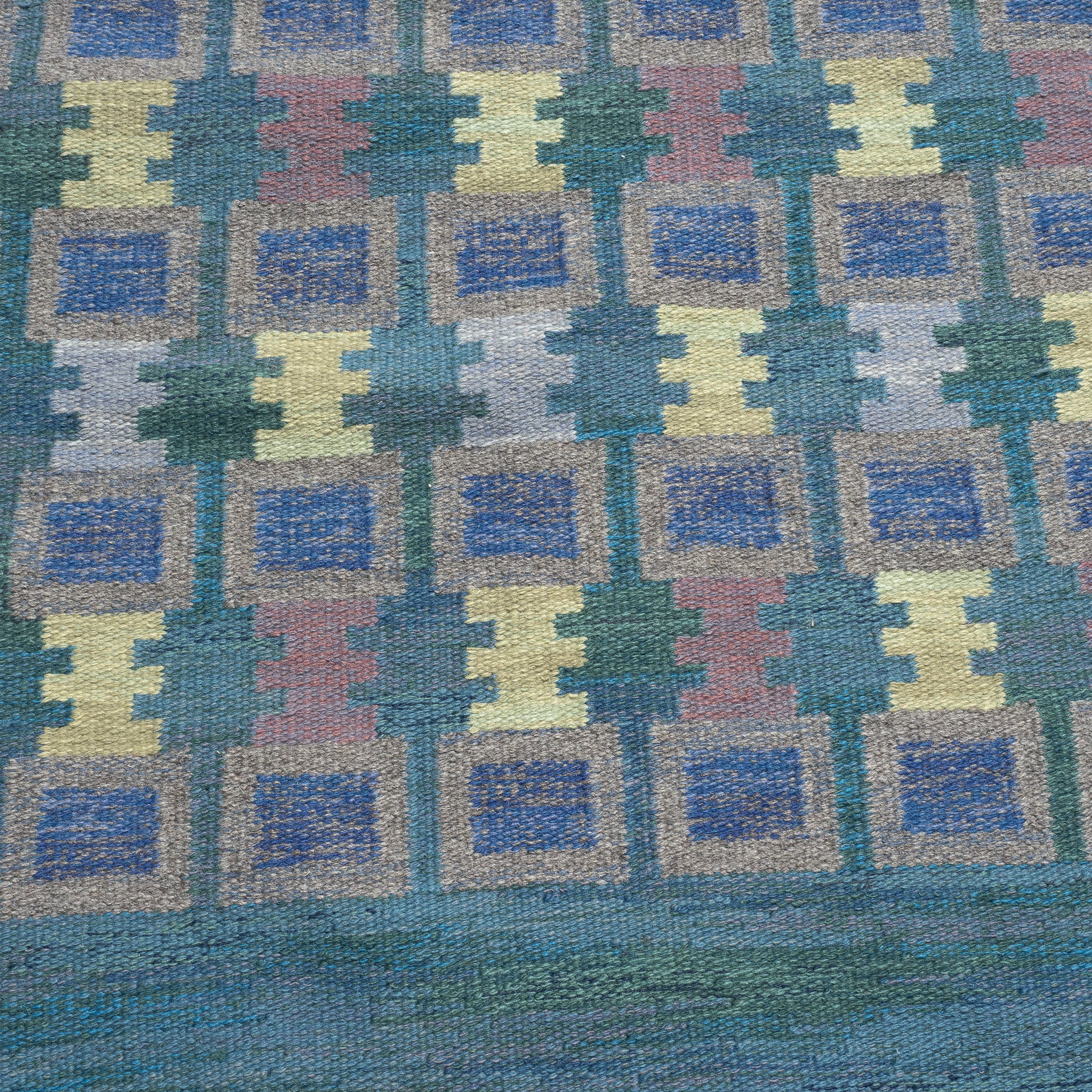 Swedish Mid Century Rug by Judith Johansson, 5' X 7'