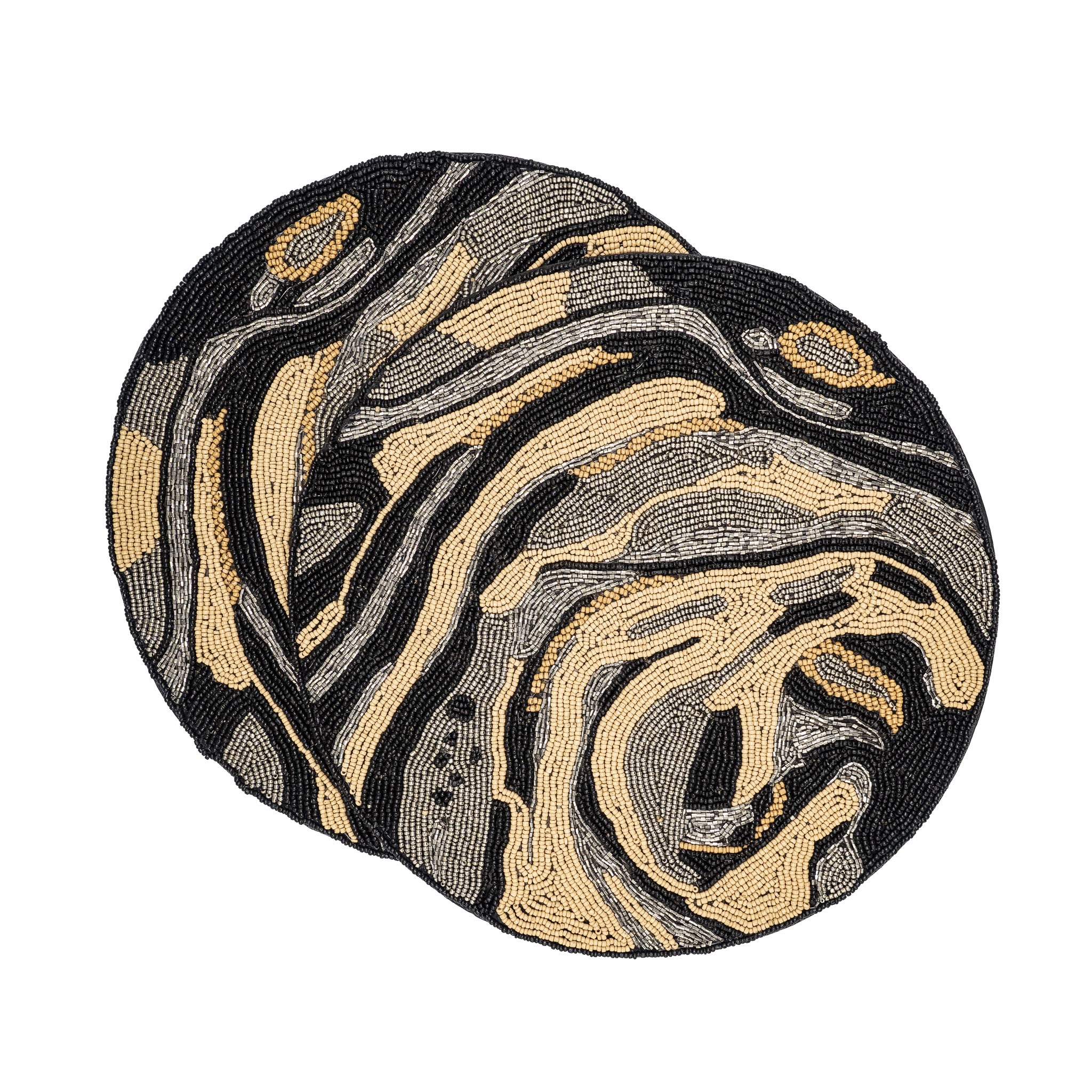 Chouchou Touch Mocha Placemats, crafted from high-quality beads inspired by the beauty of Florida’s sandy dunes.