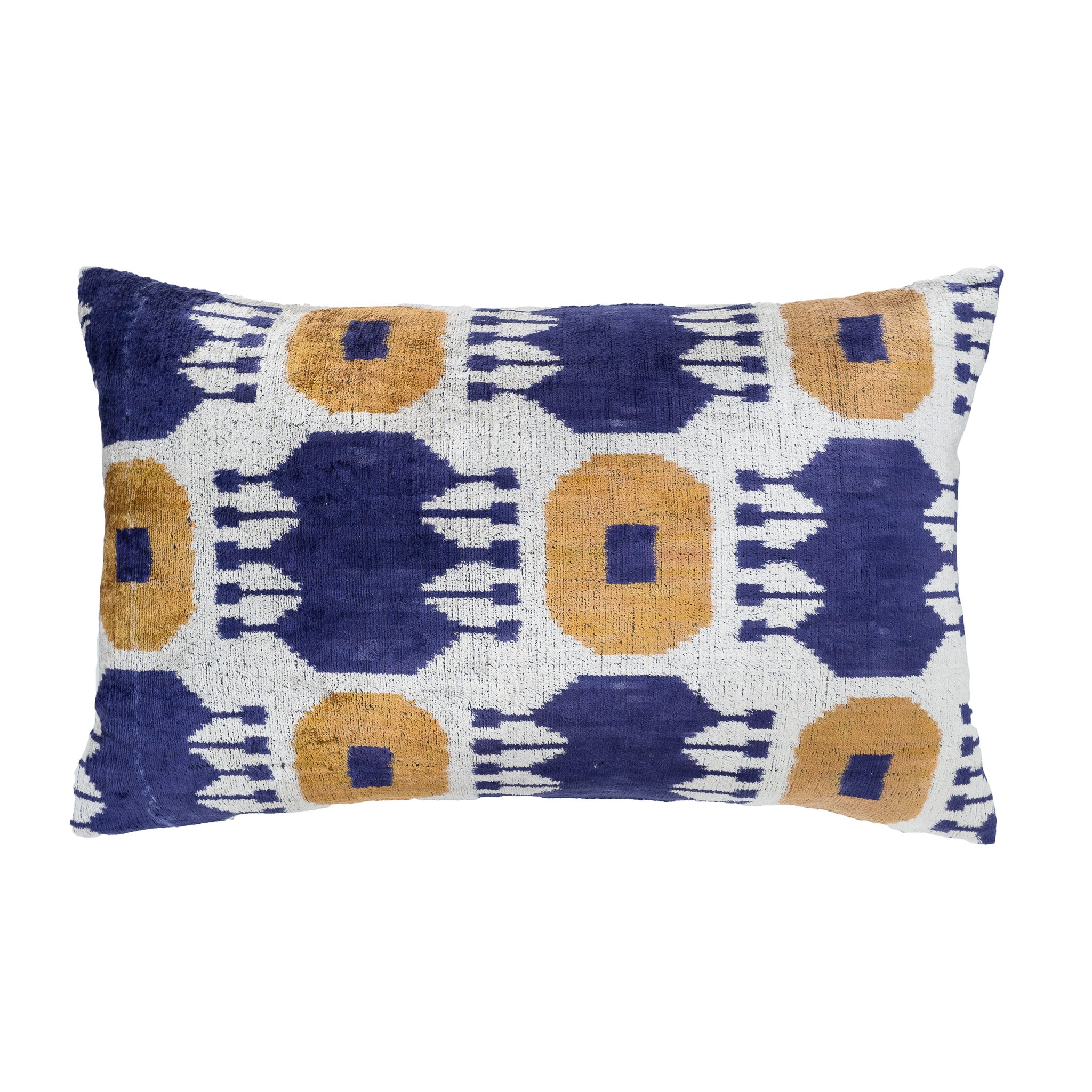 Modena Silk Velvet Ikat Pillow, 16" X 24" Case Only