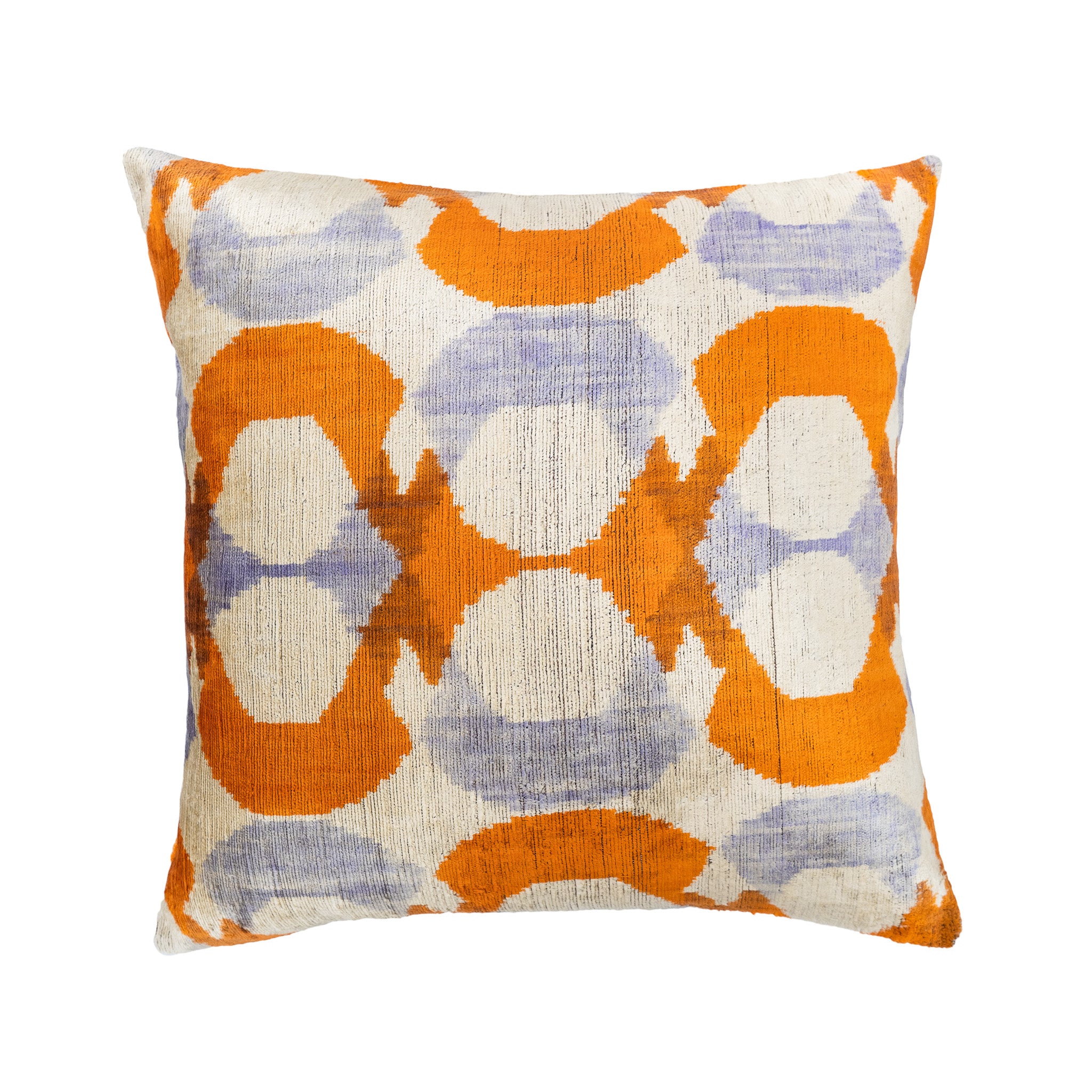 Pebbles Silk Velvet Ikat Pillow, 20" X 20" Case Only