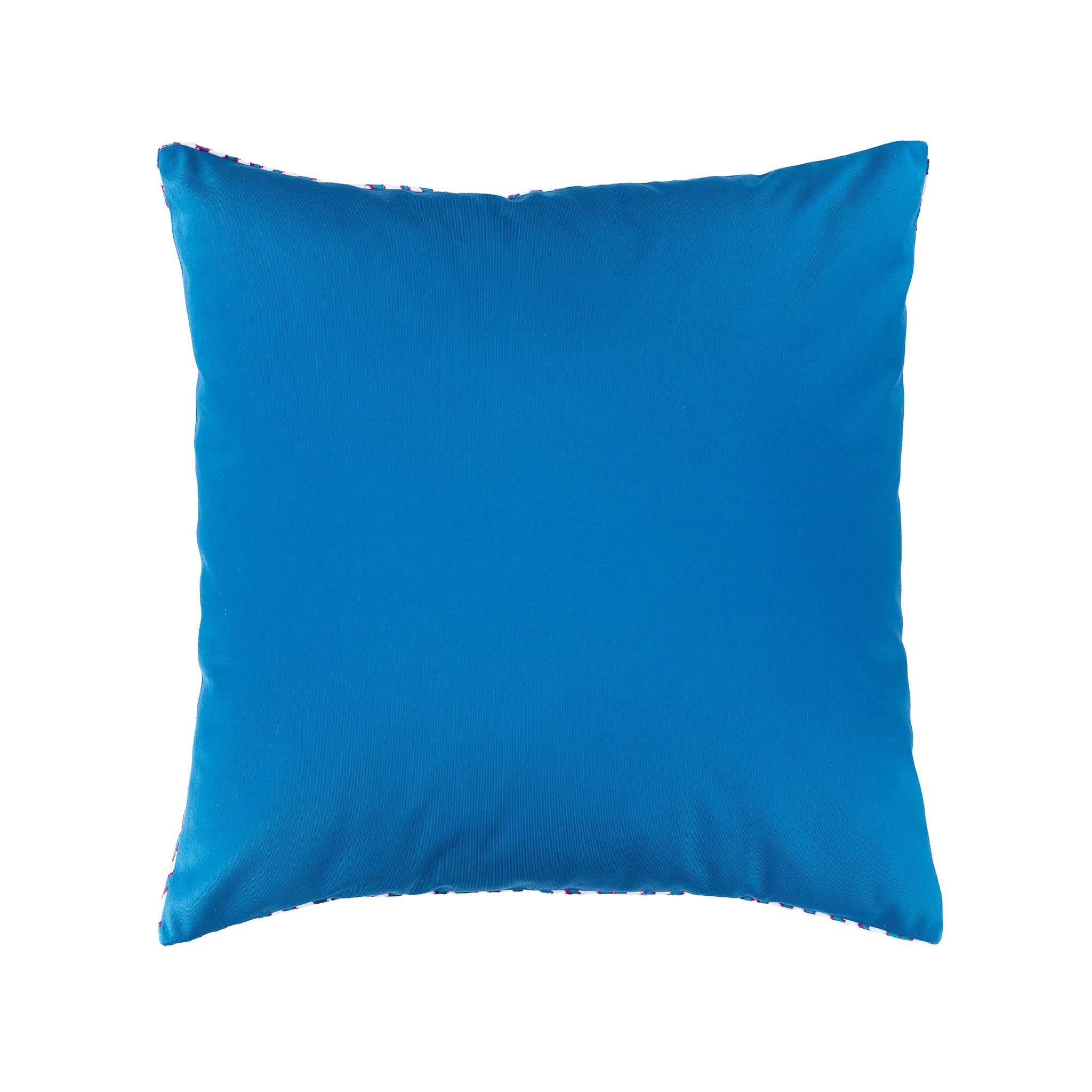 Decorative Rain Drops Ikat Pillow with a vibrant abstract pattern inspired by raindrops.