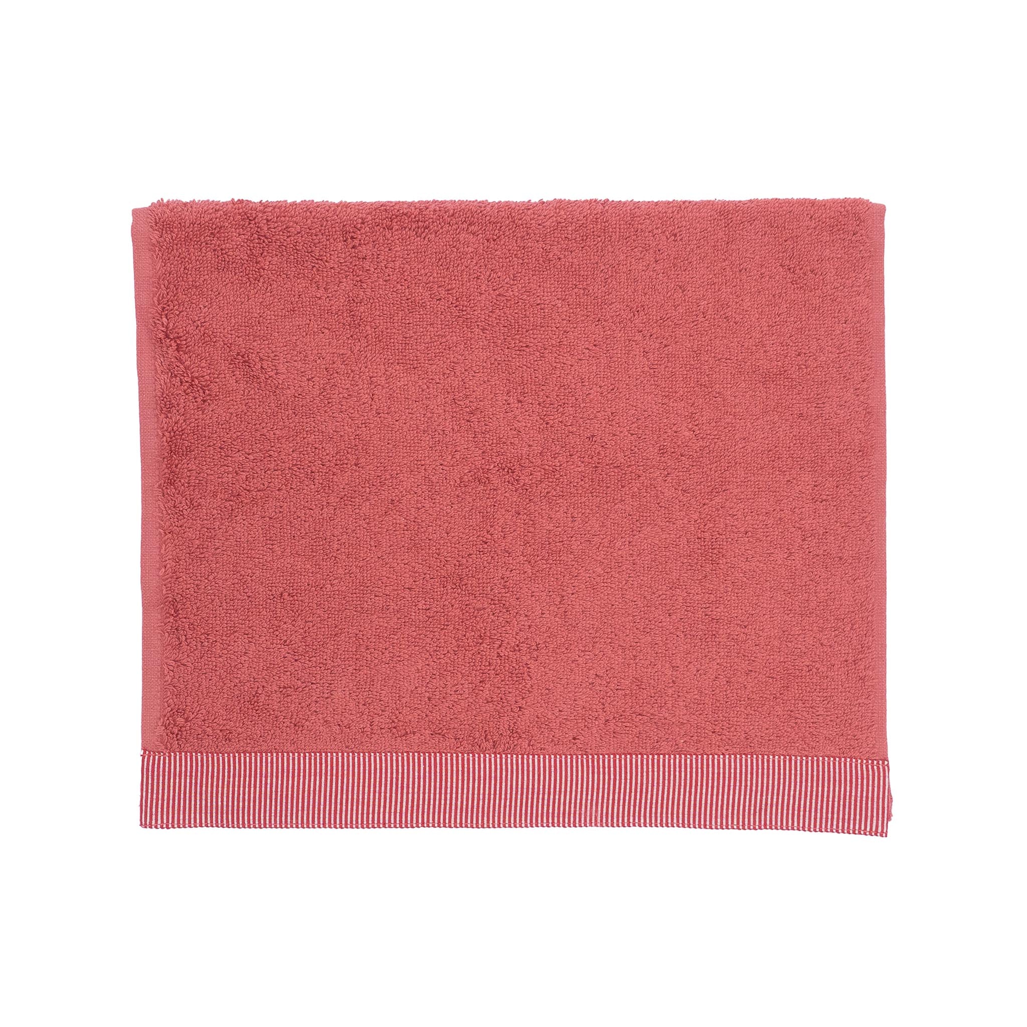 Red Guest Towels With Red Stripes Set of 2