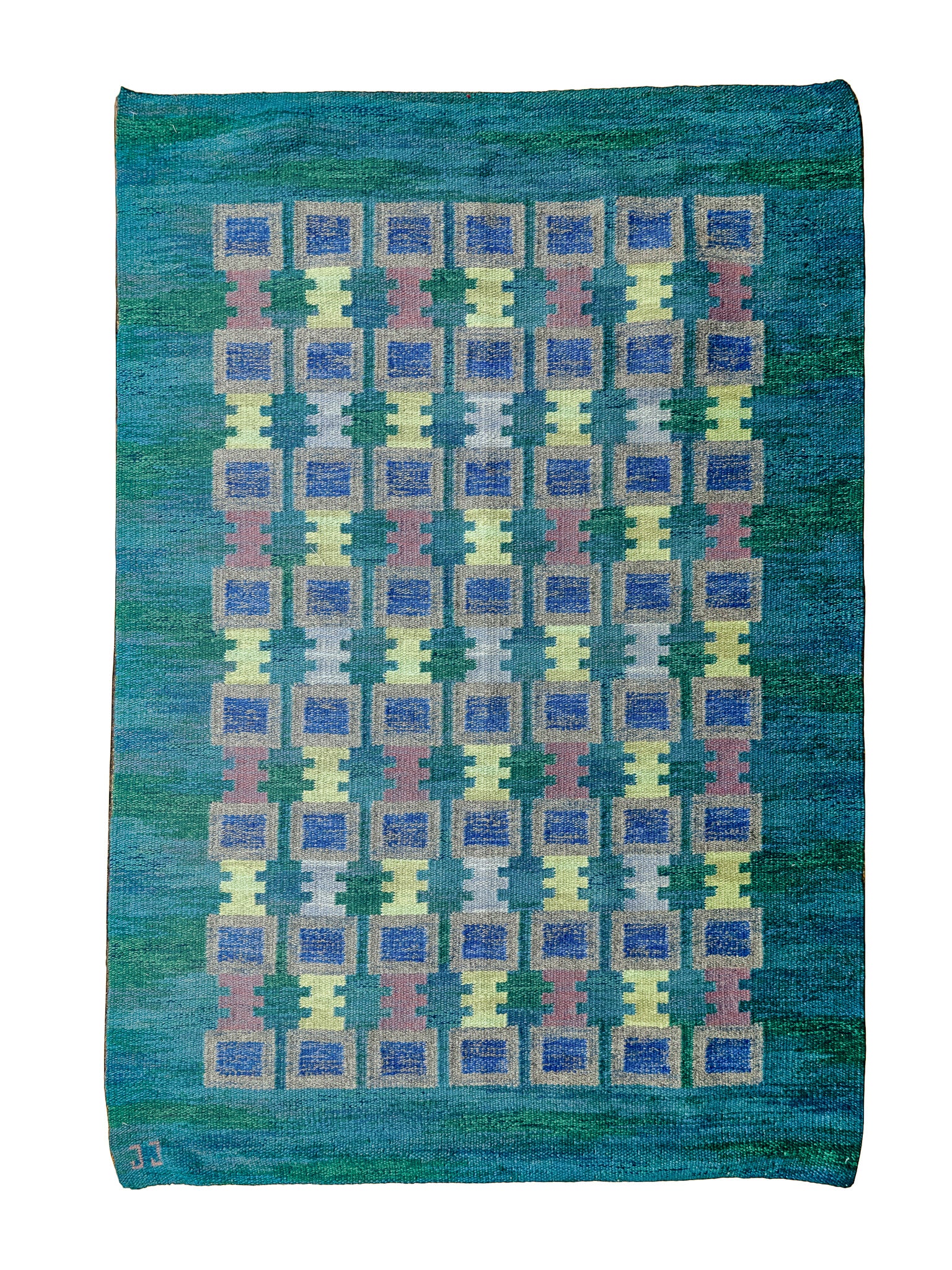 Swedish Mid Century Rug by Judith Johansson, 5' X 7'