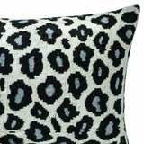 Blue Panther Silk Velvet Ikat Pillow, 16" X 24" Case Only