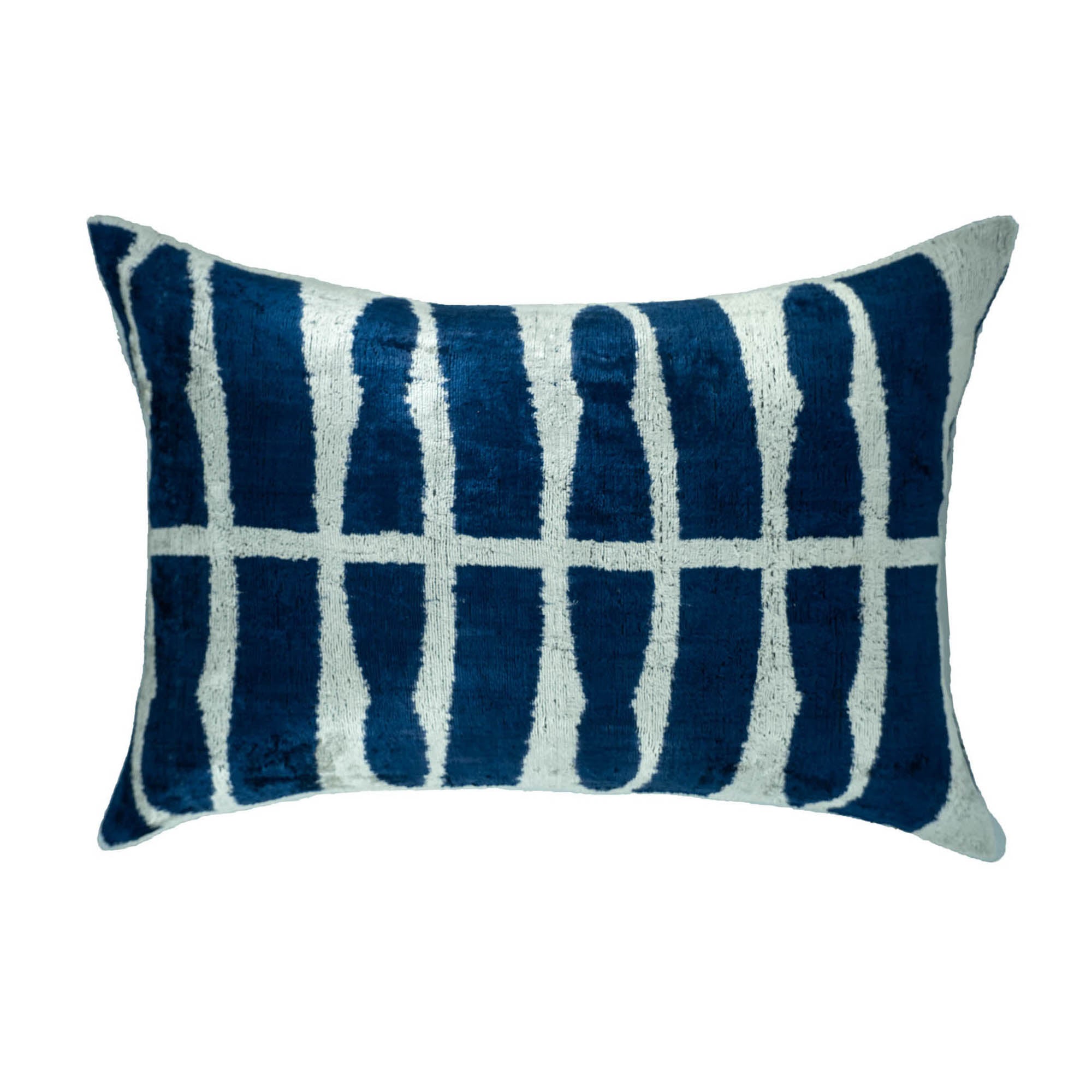 Reflections Silk Velvet Ikat Throw Pillow Cover 16 X 24
