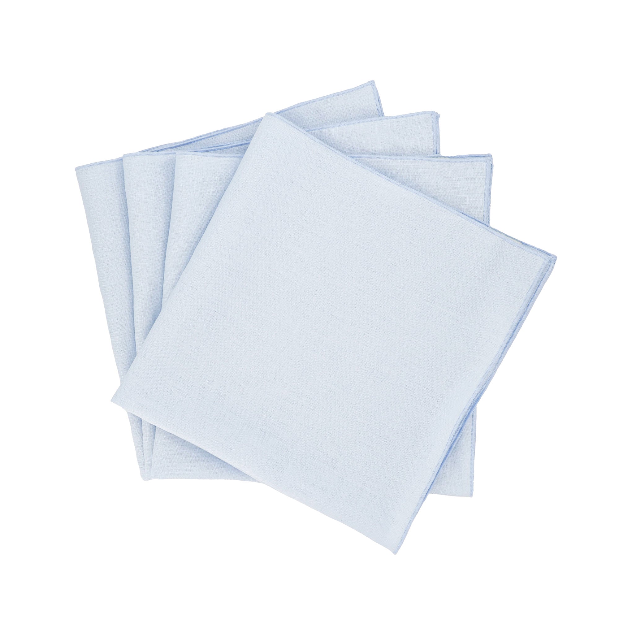 Blue Linen Napkins, Set of 4