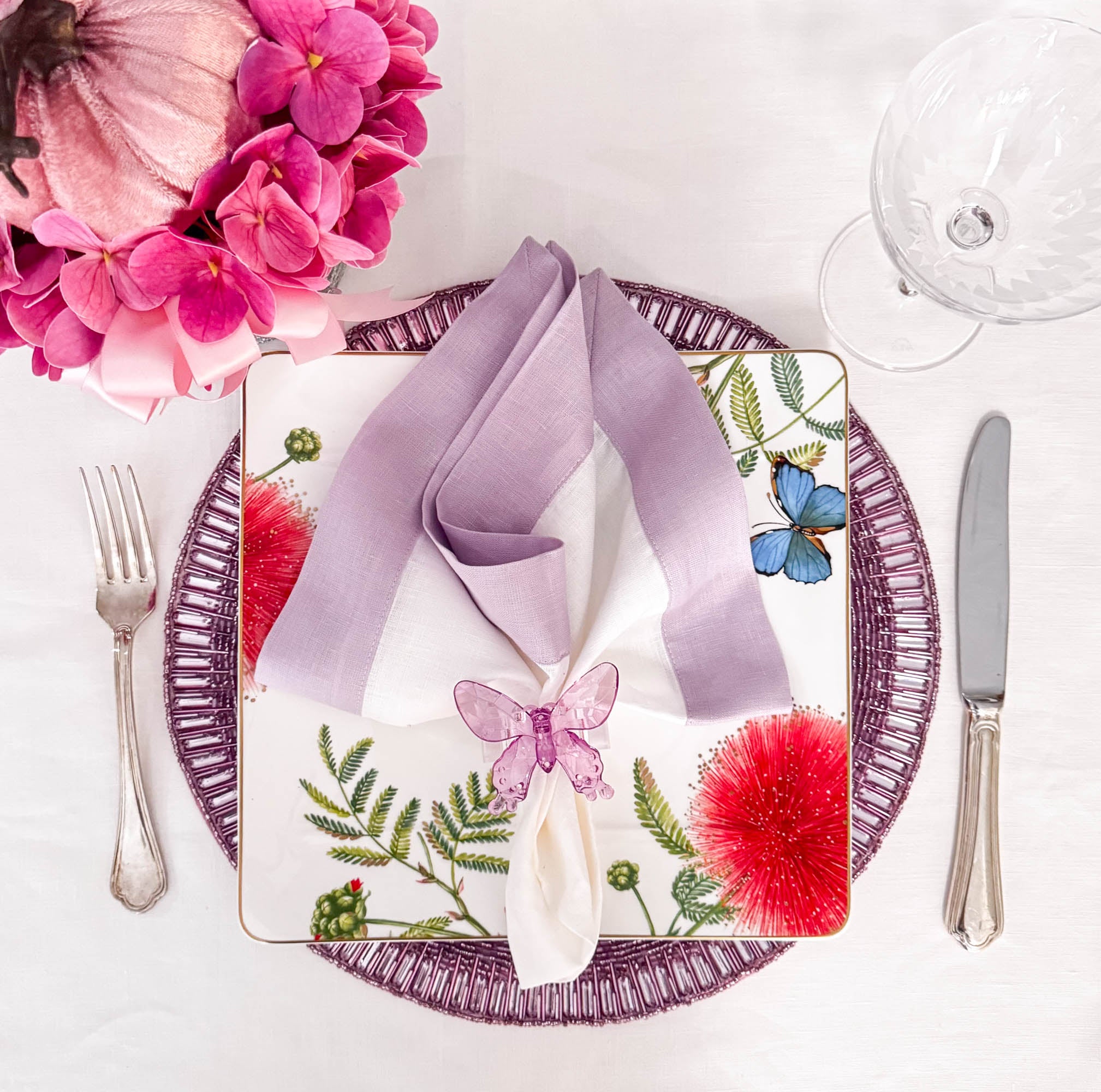 Lilac Linen Napkins, Set of 4