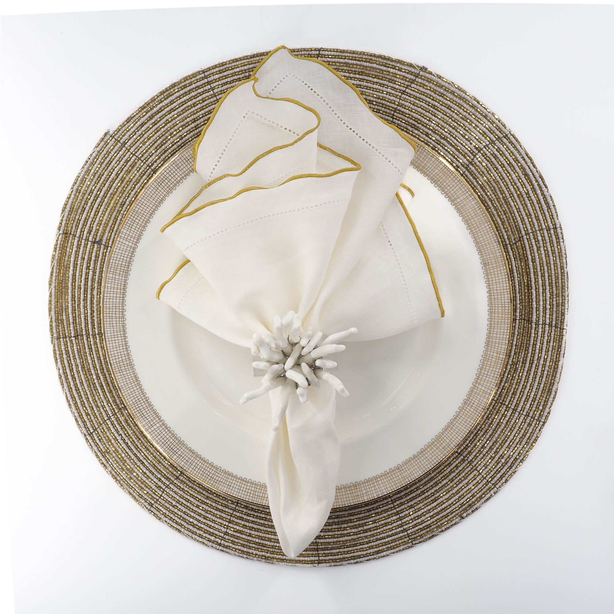 Set of four 100% pure linen napkin, timeless and elegant, suitable for Christmas, wedding, family gatherings, anniversary or  dinner parties