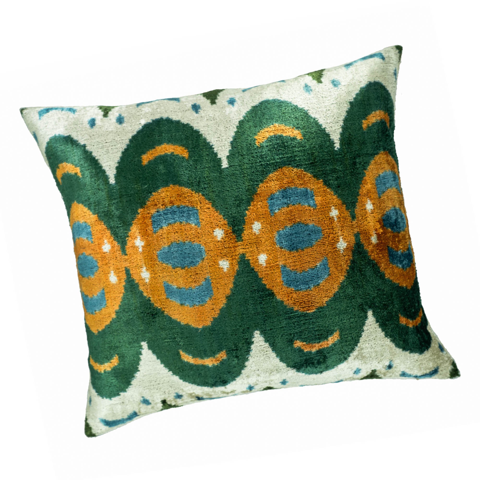 Mamba Silk Velvet Ikat Pillow, 20" X 20" Case Only