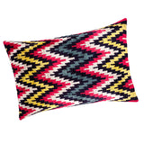 Ayahuasca Silk Velvet Ikat Pillow, 16" X 24", Case Only