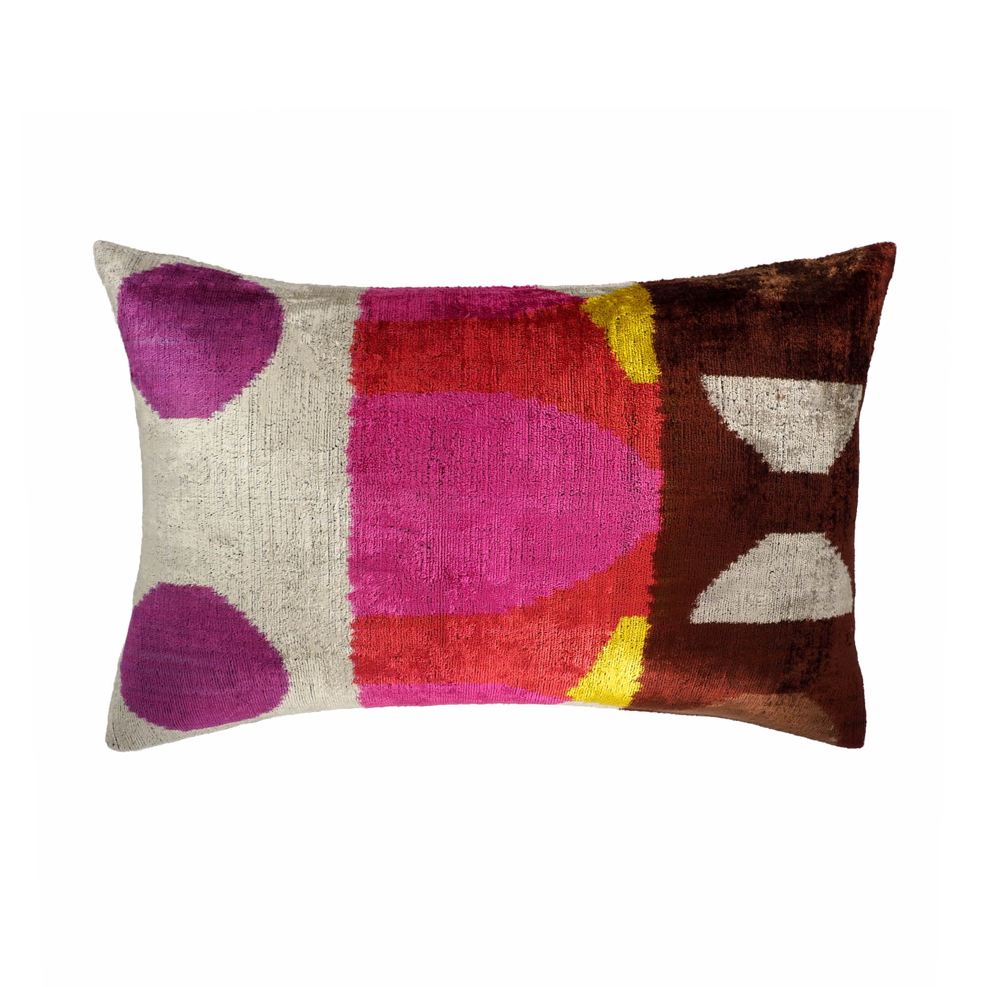 Chouchou Touch Bali Silk Velvet Ikat Throw Pillow Cover 16 X 24