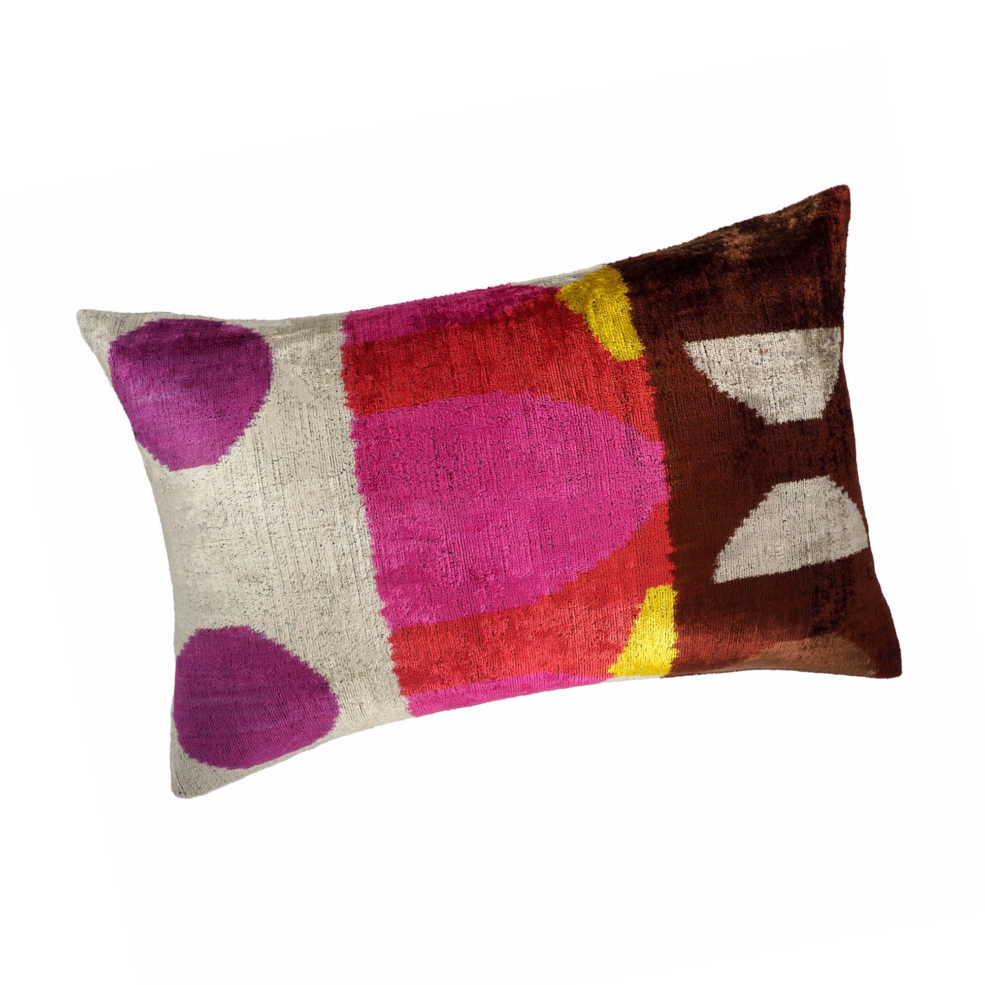 Bali Silk Velvet Ikat Throw Pillow Cover 16 X 24