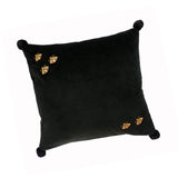 Black Bee Velvet Throw Pillow Cover 19 X 19