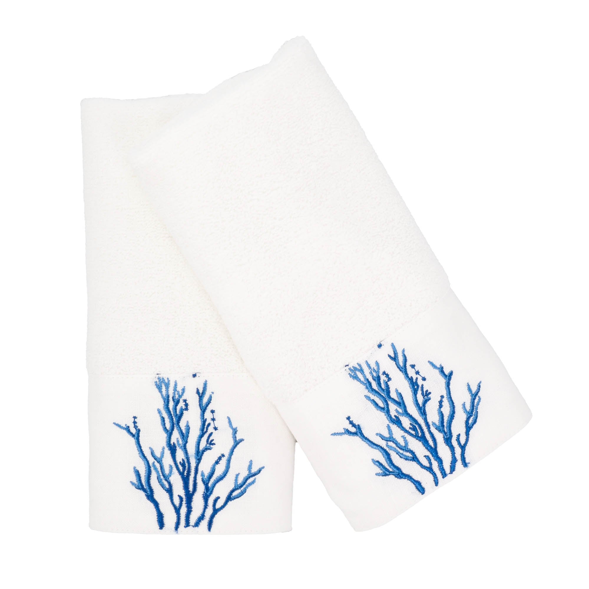 Blue Coral Guest Towels 12 X 12 Set of 2