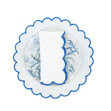 chouchou touch blue scalloped linen napkin