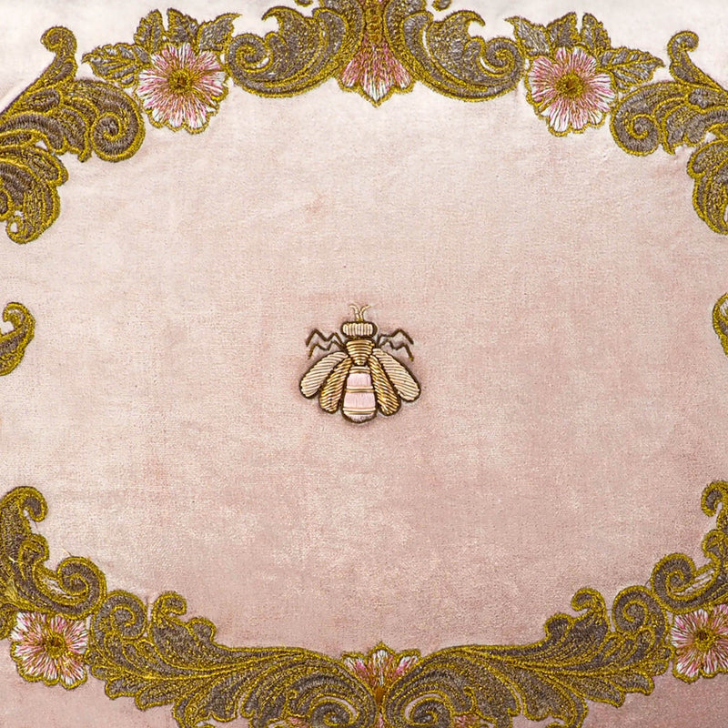 Bumble Bee Silk Velvet Throw Pillow Cover 12 X 20
