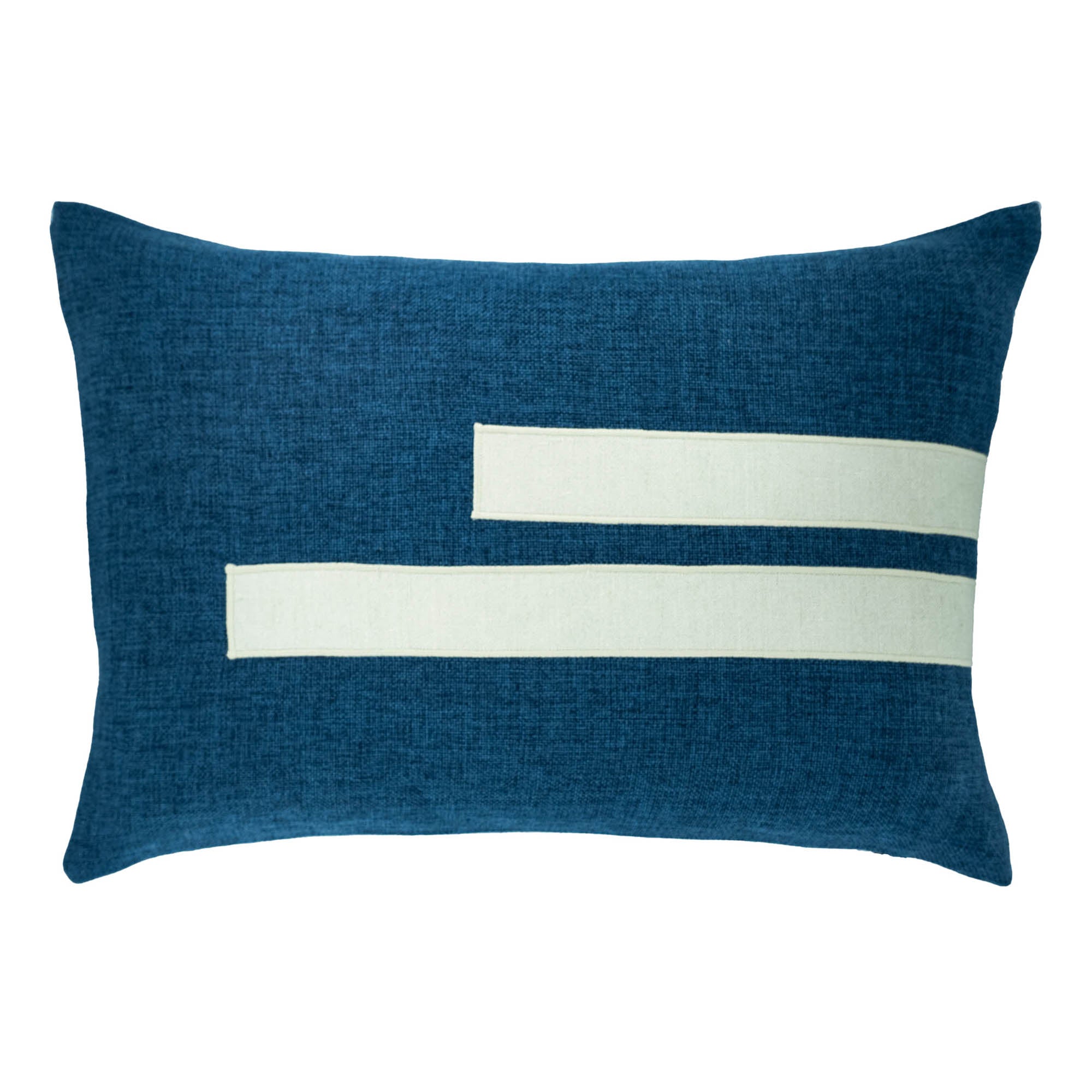 Handmade coastal-themed throw pillow cover in blue and white, perfect for a chic and relaxed decor style.
