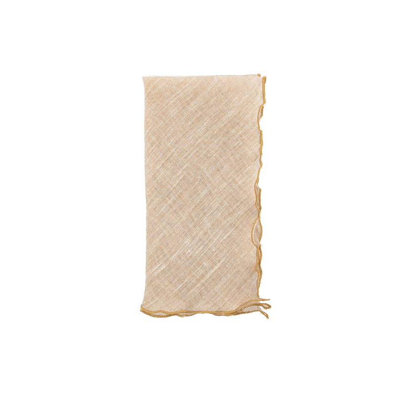 chouchou touch gold linen event dinner wedding napkin set