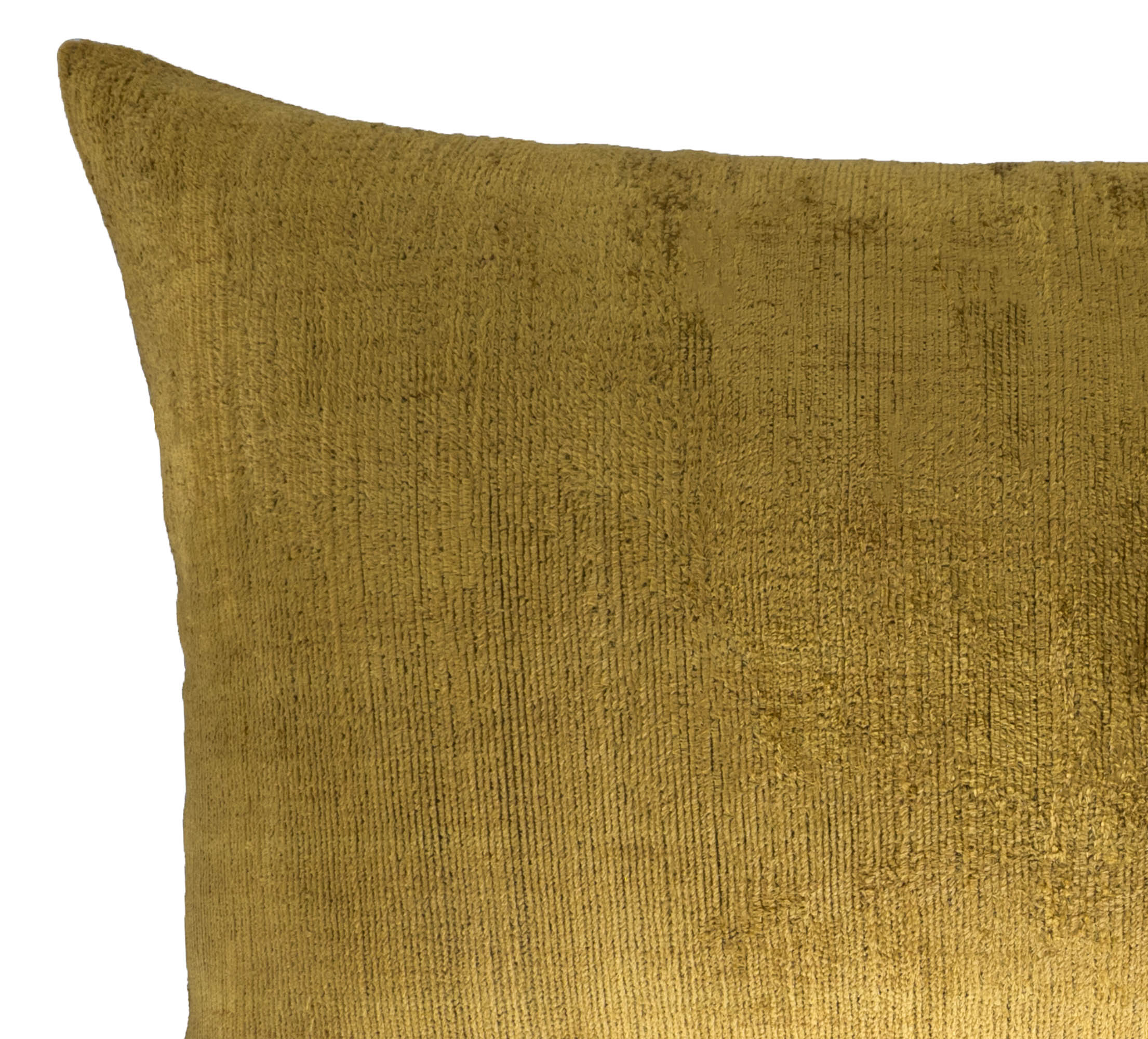 Gold Silk Velvet Ikat Pillow Cover 16 X 24